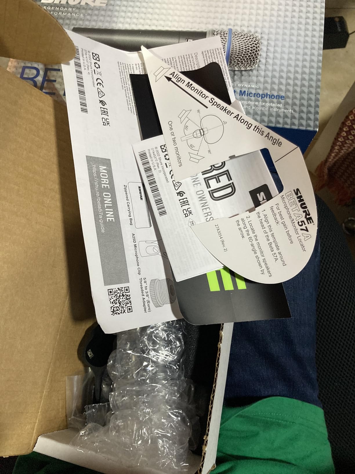 Shure BETA 57A Supercardioid Dynamic Instrument Microphone customer photo 1