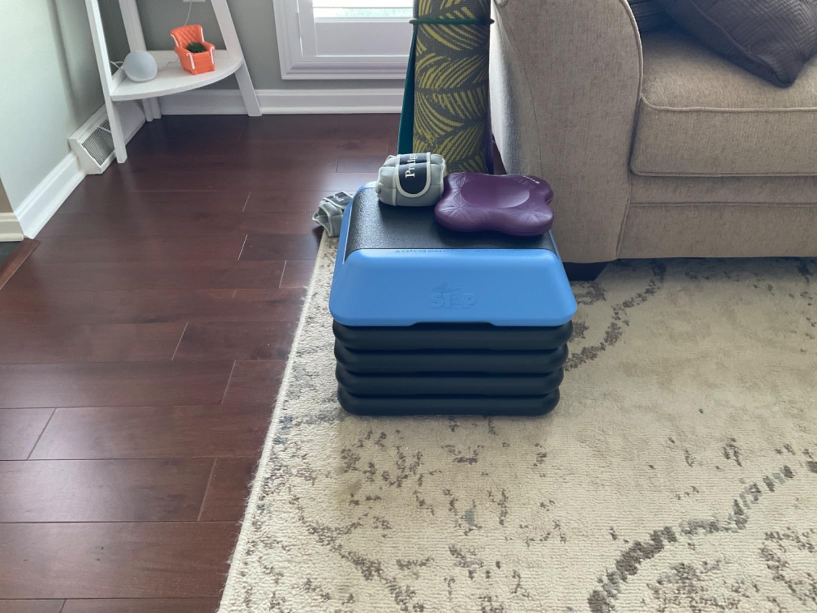 The Step Adjustable High Step Aerobic Platform with 4 Risers, Home Gym Workout Equipment, Fitness Exercise Equipment Made in the USA customer photo 1
