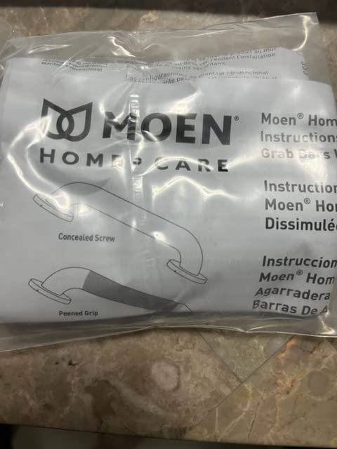 Moen Home Care Bathroom Safety 24 Inch Stainless Steel Handicap Grab Bar for Bathtub and Shower, Heavy Duty Handle, Elderly Assistance Product with Concealed Screws, 8724 customer photo 1