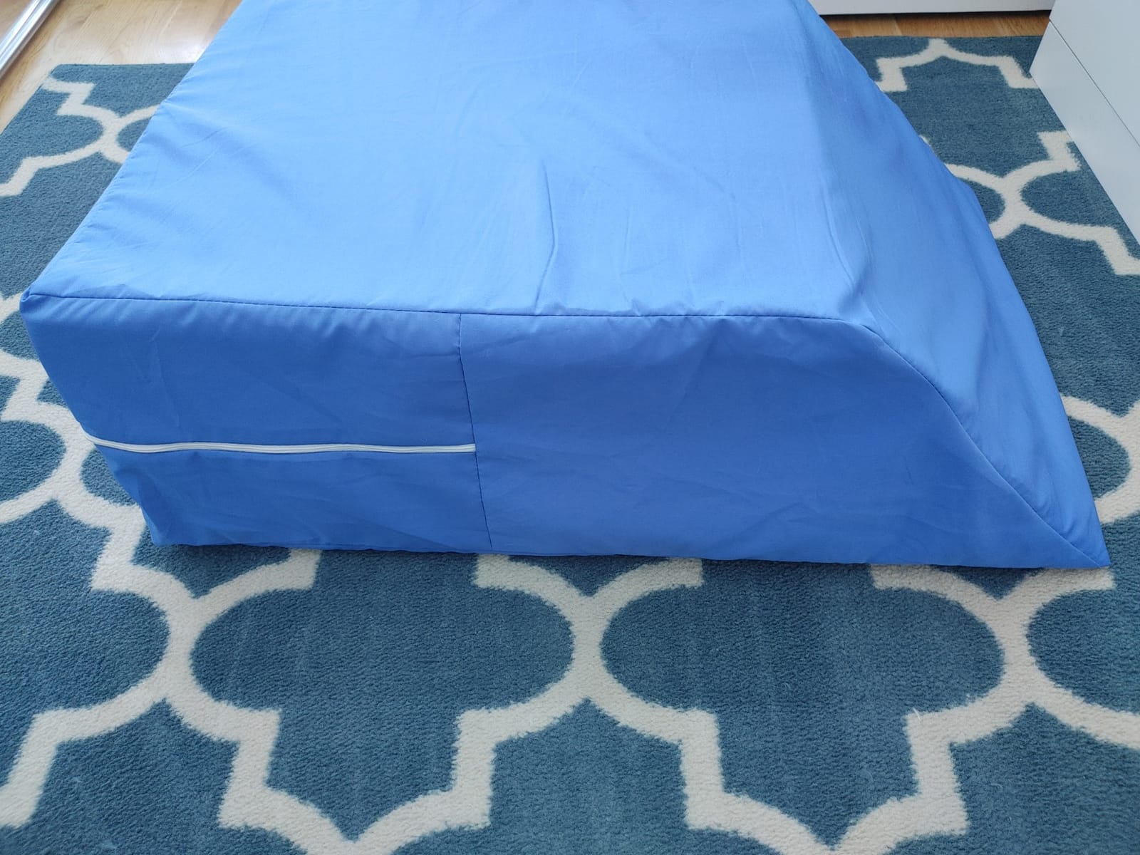 DMI Firm Leg Wedge Pillow for Back Pain Relief (FSA Eligible), High-Density Foam, Bed Wedge Pillow For Legs Elevation, Knee Pain, Post Surgery Pillow, Circulation and Swelling, Pregnancy, Blue customer photo 2