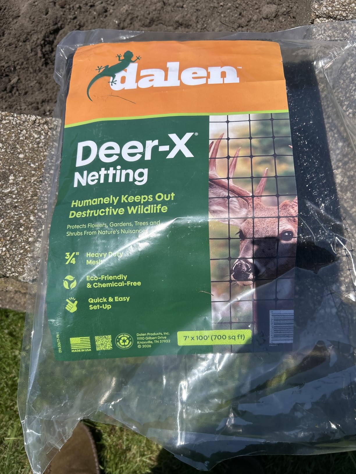 Dalen Deer-X Protective Netting for Gardens & Landscapes - 7 ft x 100 ft | Black Garden Netting, 3/4-inch Mesh - Helps Deter Deer from Vegetables, Fruits & Flowers - Made of Weather-Resistant Plastic customer photo 2