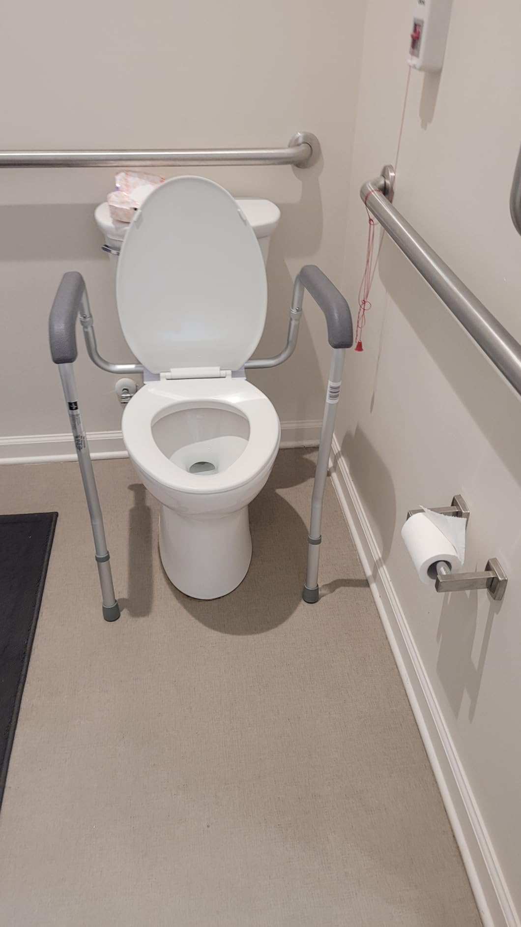 Medline Toilet Handle Safety Rail, Grab Bar for Bathroom, 26