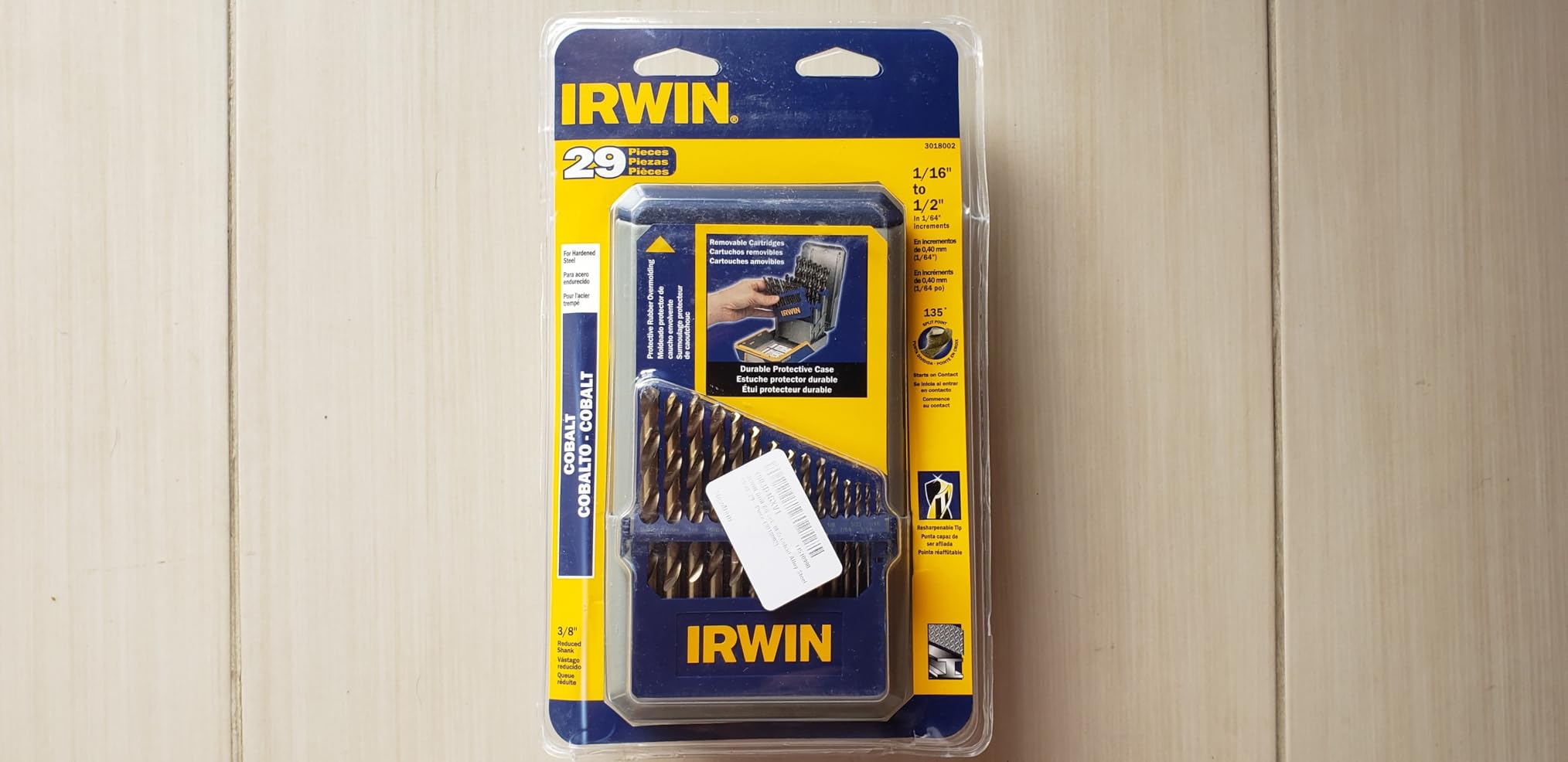 IRWIN Drill Bit Set, M35 Cobalt Alloy Steel Steel, 29-Piece (3018002) customer photo 1