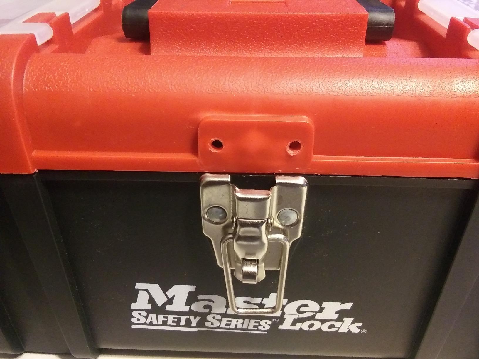Master Lock 1457E410KA Lockout Tagout Group Lockout Kit, Red customer photo 2