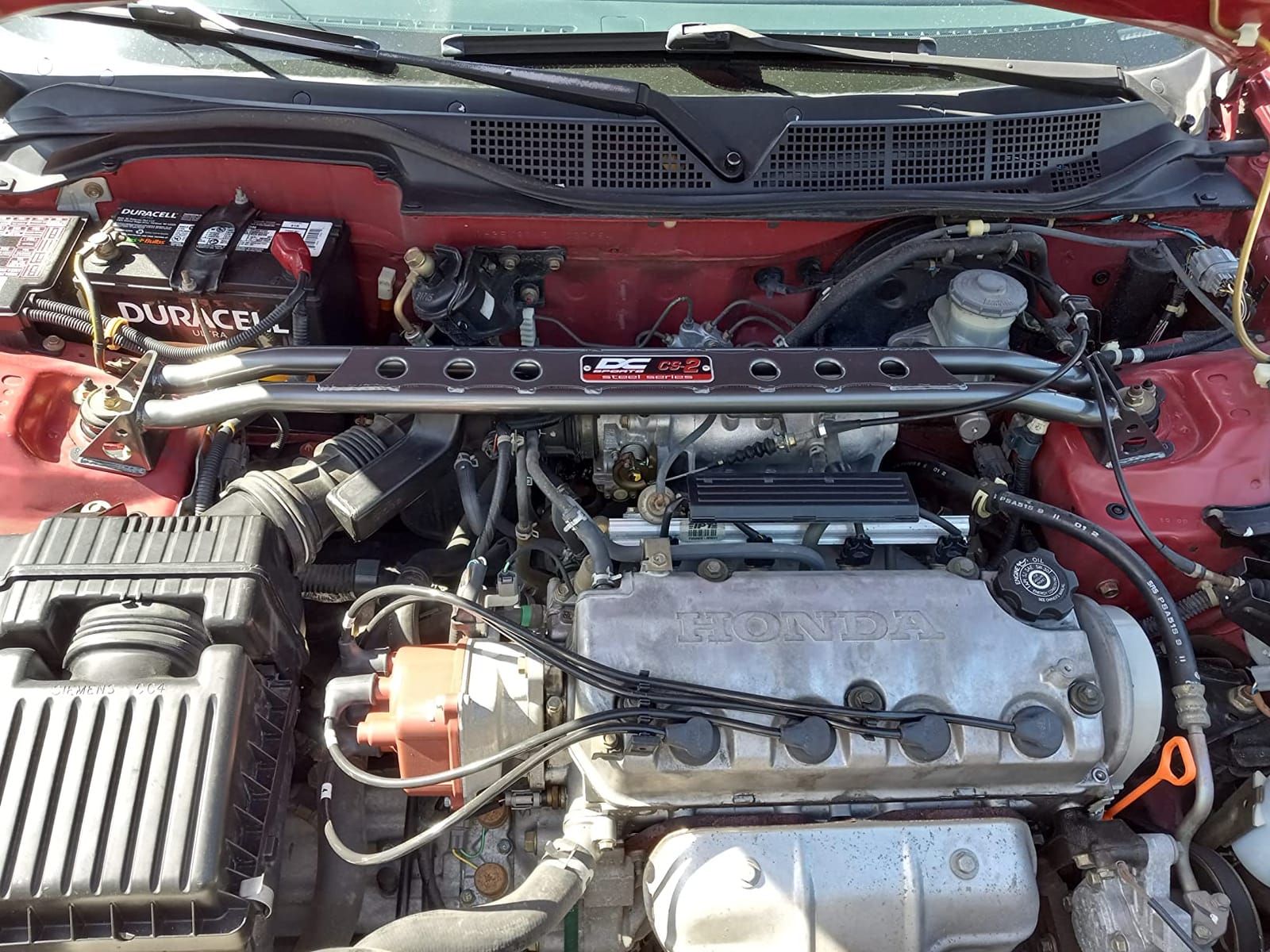 DC Sports CSB1315 Honda Civic DX/LX/EX Carbon Steel Front Strut Bar, Gunmetal customer photo 2