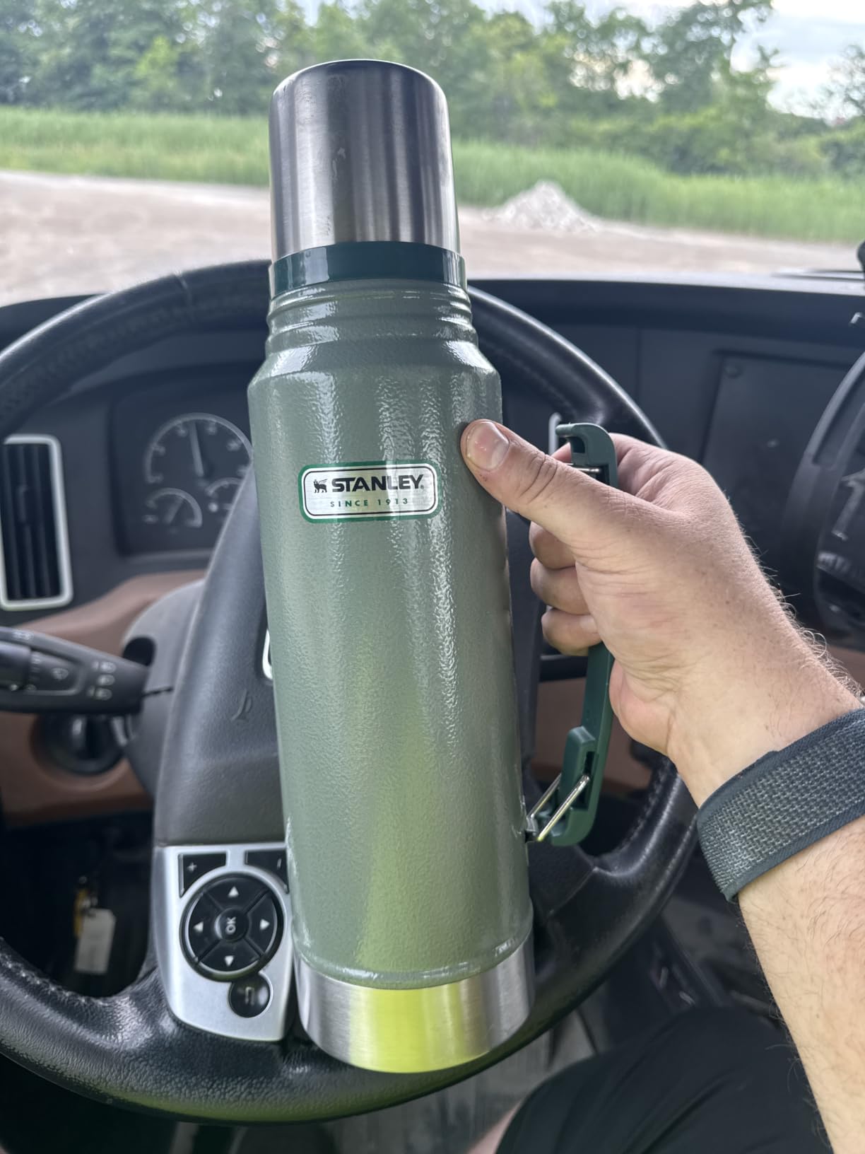 Stanley Heritage Classic Vacuum Bottle with Handle 1.1 qt | Wide Mouth w/Leakproof Cup Lid | Insulated Stainless Steel Thermal Bottle customer photo 2