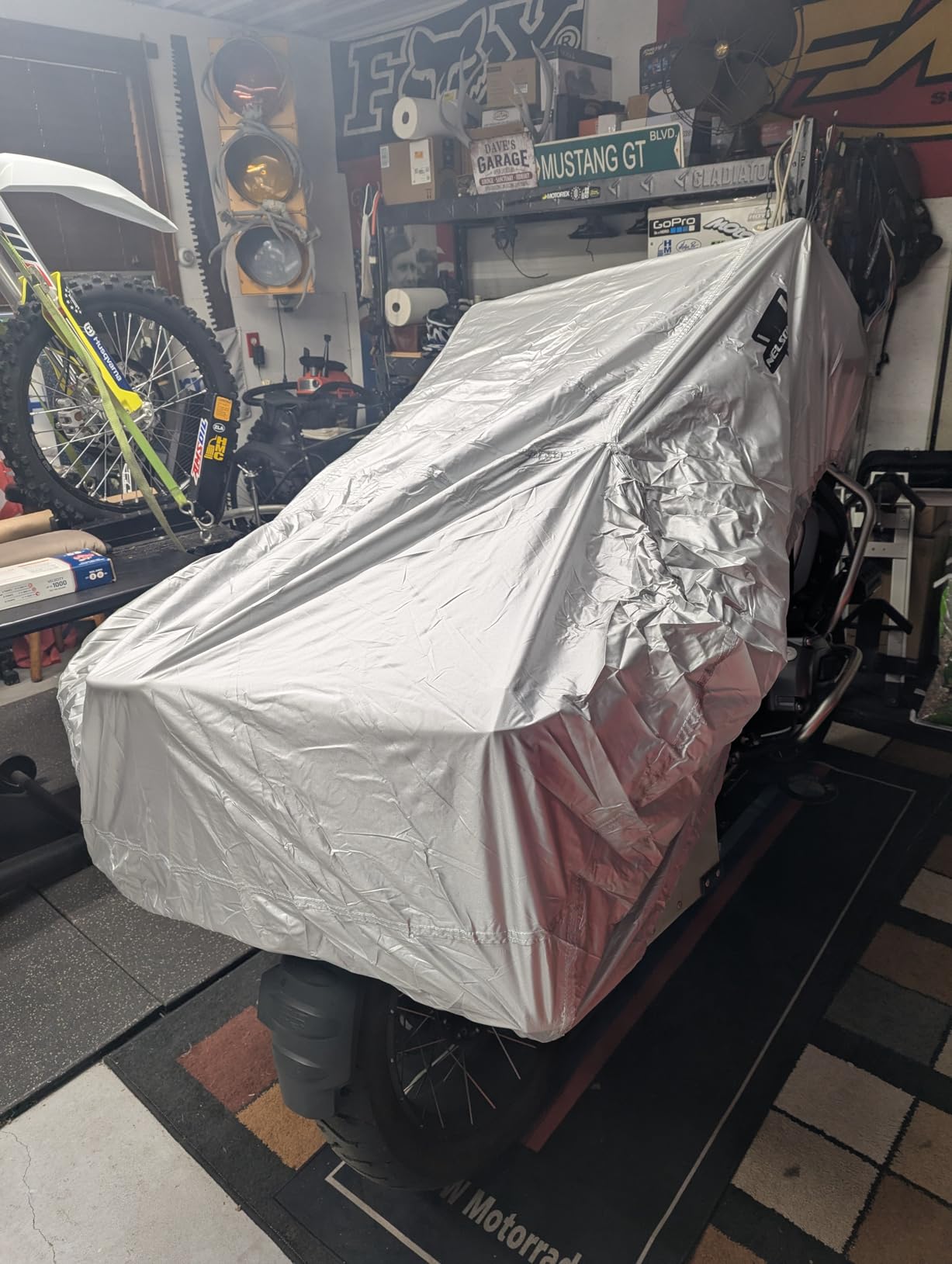 Nelson Rigg XL Motorcycle Half Cover All-Weather, 100% Waterproof, Taped Seams, Free Stuff Sack, Fits most Touring motorcycles Harley Davidson Ultra or Honda Goldwing customer photo 1
