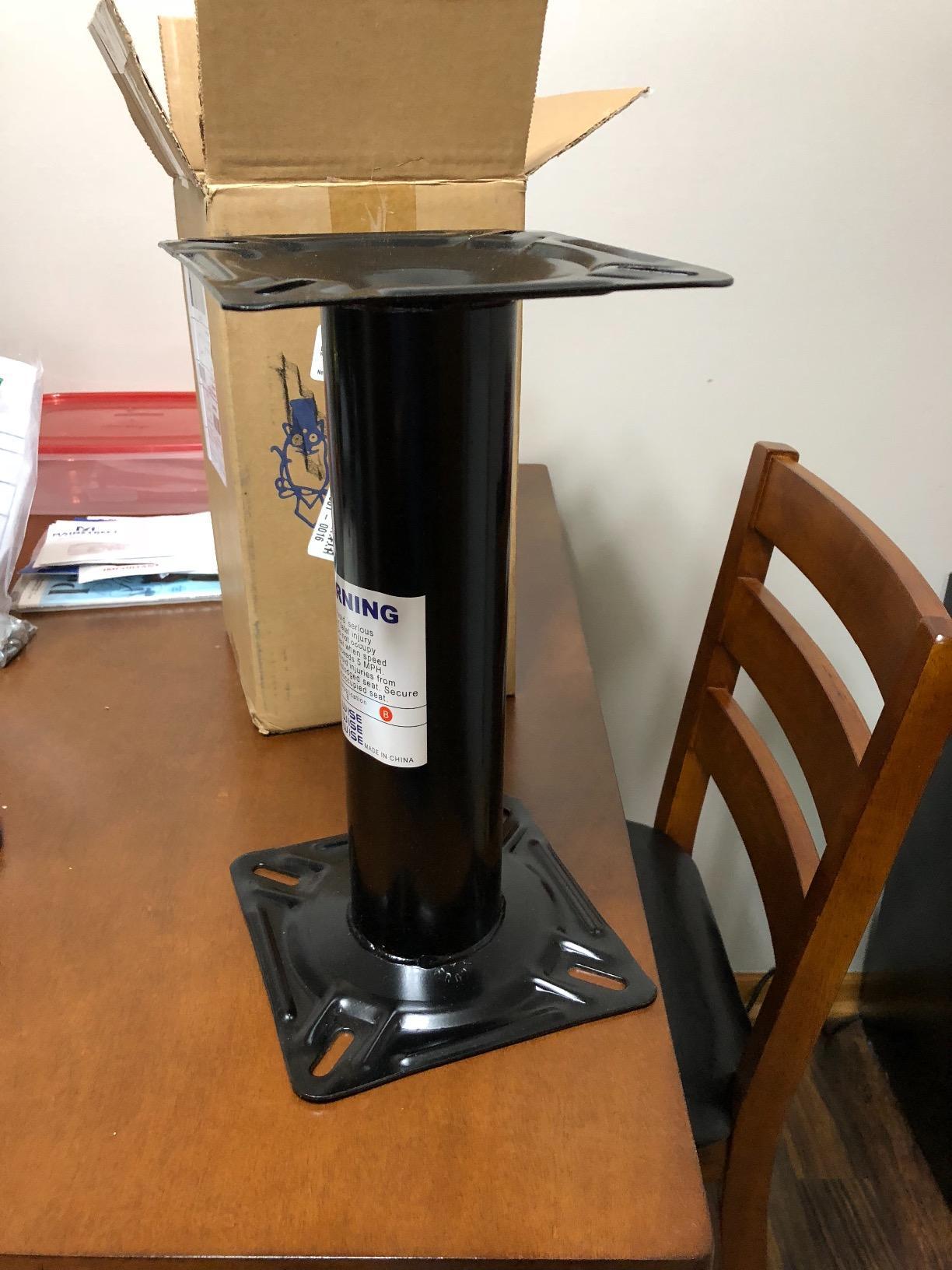 Wise 8WD1255 Adjustable Boat Seat Pedestal Adjustable Height 12