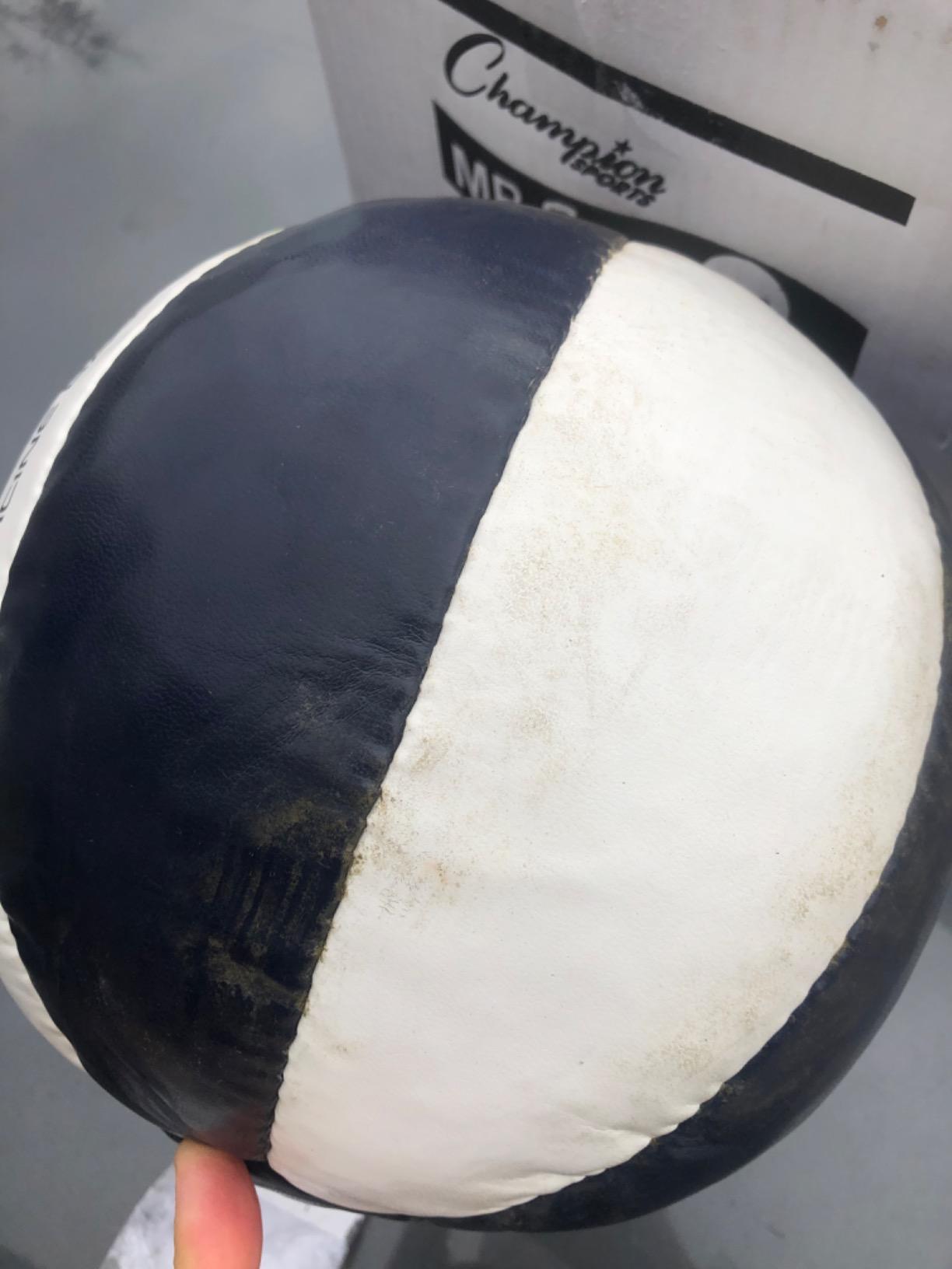 Champion Sports Leather Medicine Balls - Durable Weighted Balls for Strength, Core & Conditioning Training customer photo 1