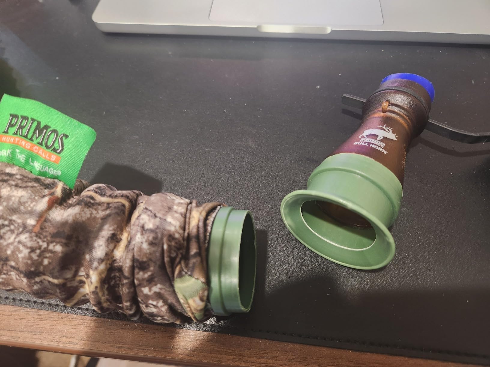 Primos Bull Horn Elk Call Support Shelf with Blue Reed Extends from 7