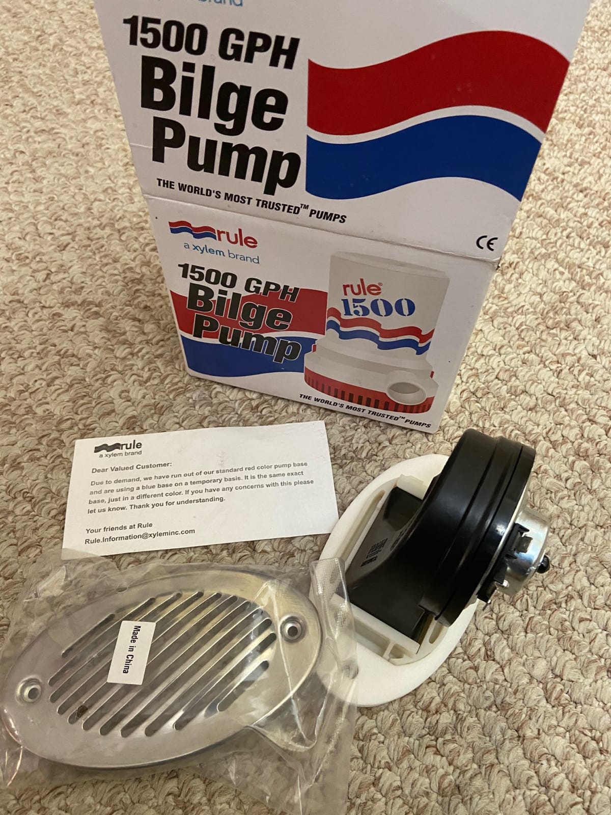 Rule 02 Bilge Pump, High-Performance 1500GPH, 12V, Submersible customer photo 2