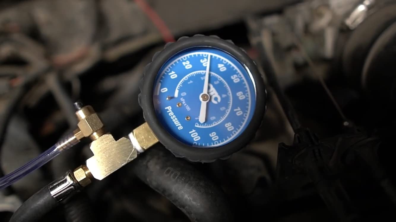 OTC 5630 Fuel Pressure Test Kit | Quickly and Easily Locate Malfunctioning Fuel System Components, including Pumps, Filters, Regulators, and Lines - On Vehicle customer photo 2