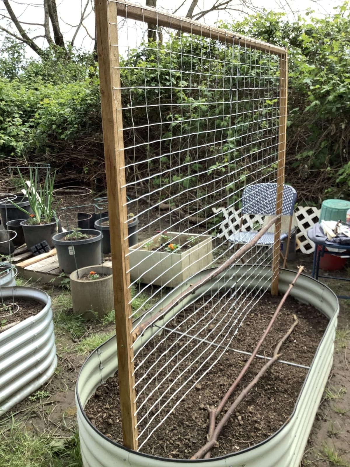 YARDGARD 2 in. x 3 in. Mesh Welded Wire Fence Roll, 36 in. x 50 ft., 16 Gauge Galvanized Steel Fence for Animal Enclosures, Garden Protection and Property Fencing customer photo 2