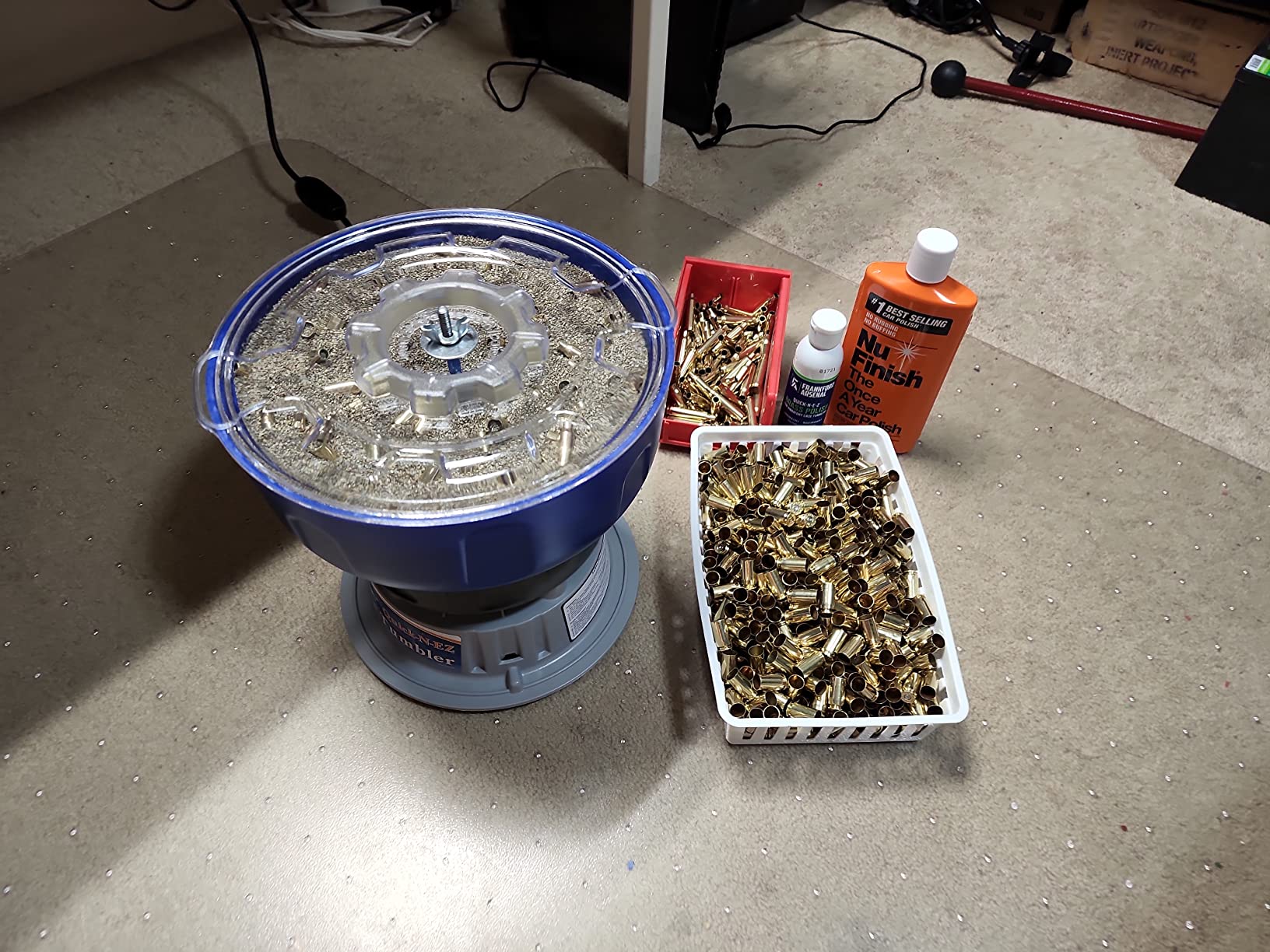 Frankford Arsenal Quick-N-EZ 110V Case Tumbler Kit with Sifter for Brass Cartridge Cleaning and Polishing for Reloading,Blue and Grey customer photo 2