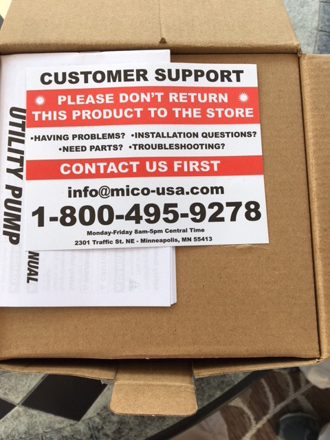 Superior Pump 91330 2400GPH Thermoplastic Submersible Utility Pump with 10-Foot Cord, 1/3 HP customer photo 2