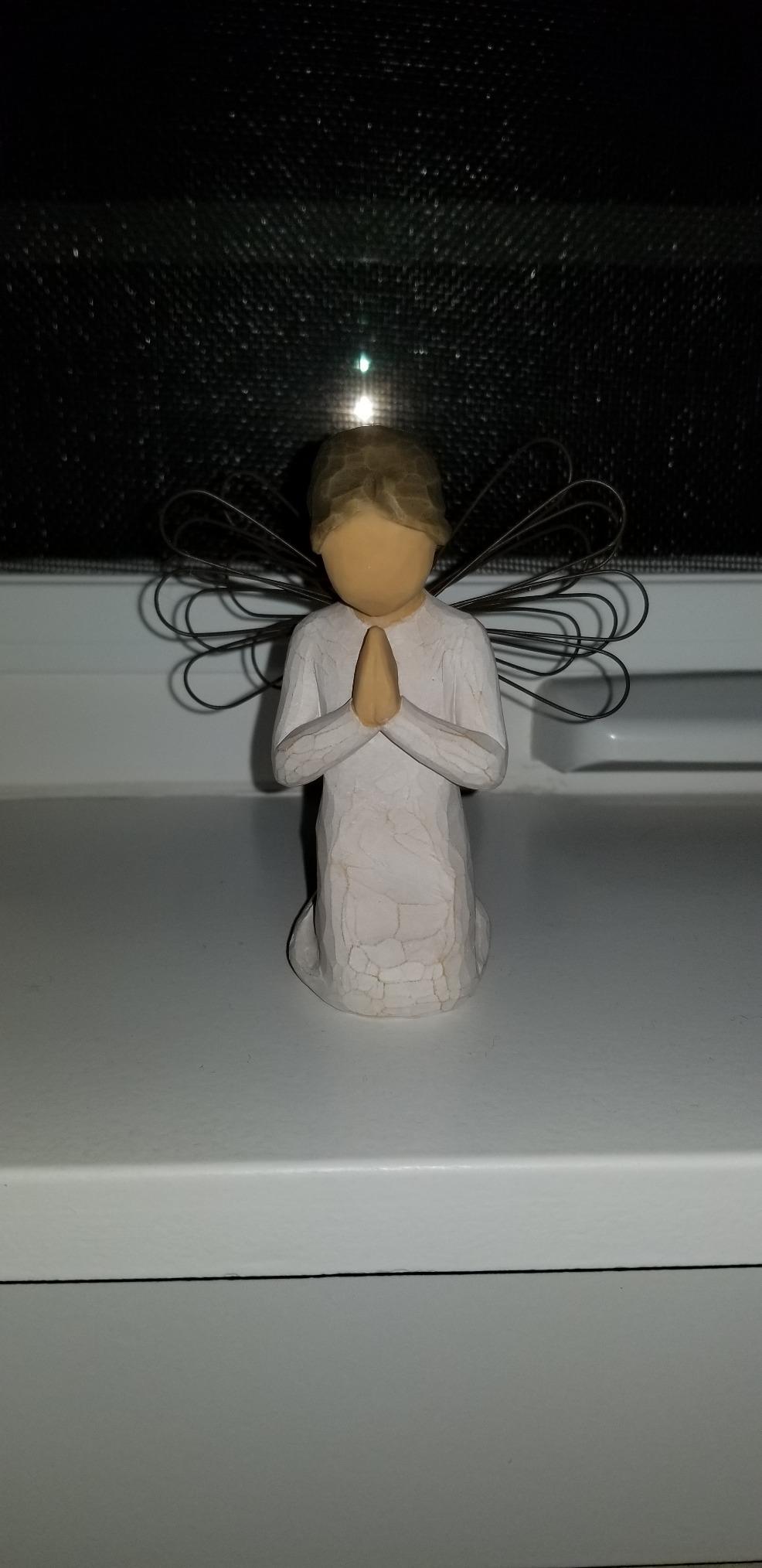Willow Tree Angel of Prayer, Sculpted Hand-Painted Figure | Kneeling Angel With Hands in Prayer, Baptism and Communion Gift customer photo 2
