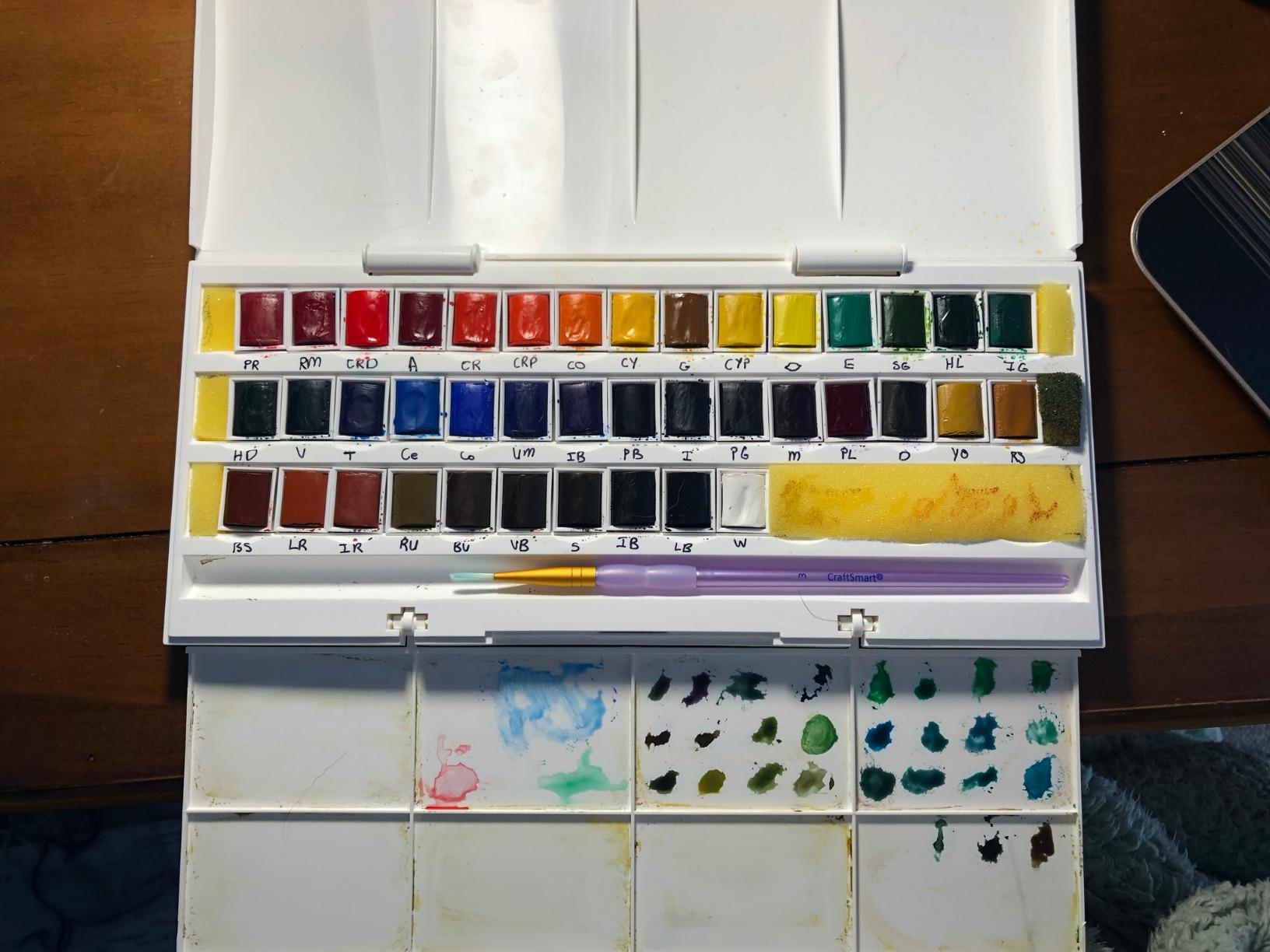 Winsor & Newton Cotman Watercolor Paint Set, Studio Set, 45 Half Pan w/ Brush customer photo 2