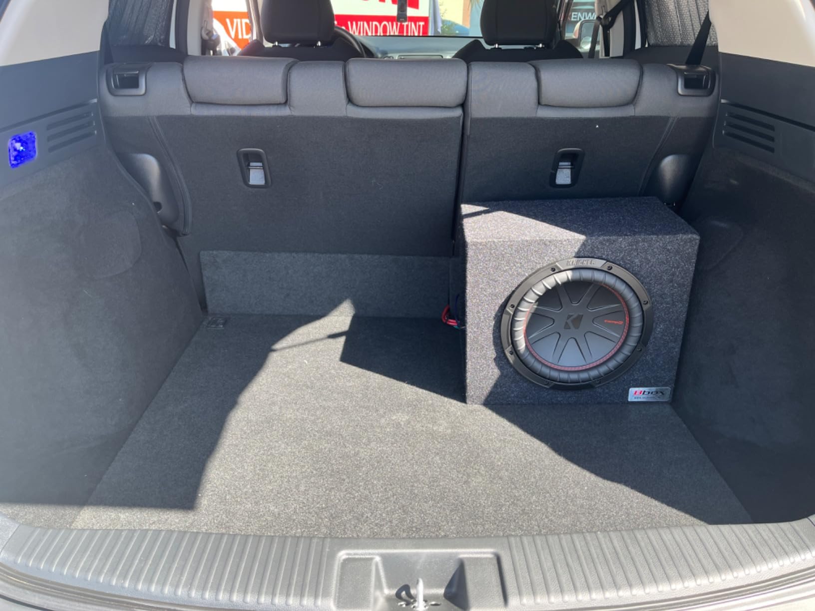 Atrend Bbox Single Sealed 12 Inch Subwoofer Enclosure - Car Subwoofer Boxes & Enclosures - Premium Subwoofer Box Improves Audio Quality, Sound & Bass - Red & Black Spring Terminals - Charcoal customer photo 1