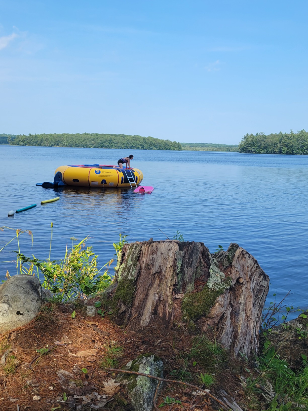 Island Hopper 15' Classic Water Trampoline Yellow for Lake - Commercial-Grade - Steel Frame and Springs for Maximum Bounce - Inflatable Trampoline Includes Ladder, Storage Bag customer photo 1