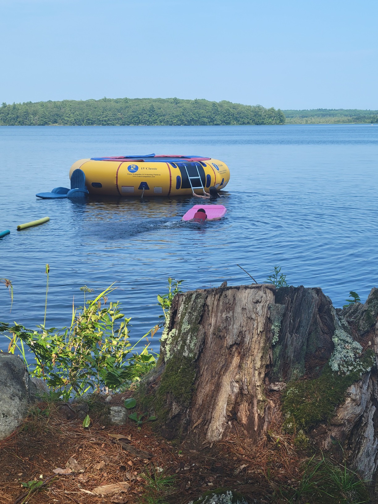 Island Hopper 15' Classic Water Trampoline Yellow for Lake - Commercial-Grade - Steel Frame and Springs for Maximum Bounce - Inflatable Trampoline Includes Ladder, Storage Bag customer photo 2