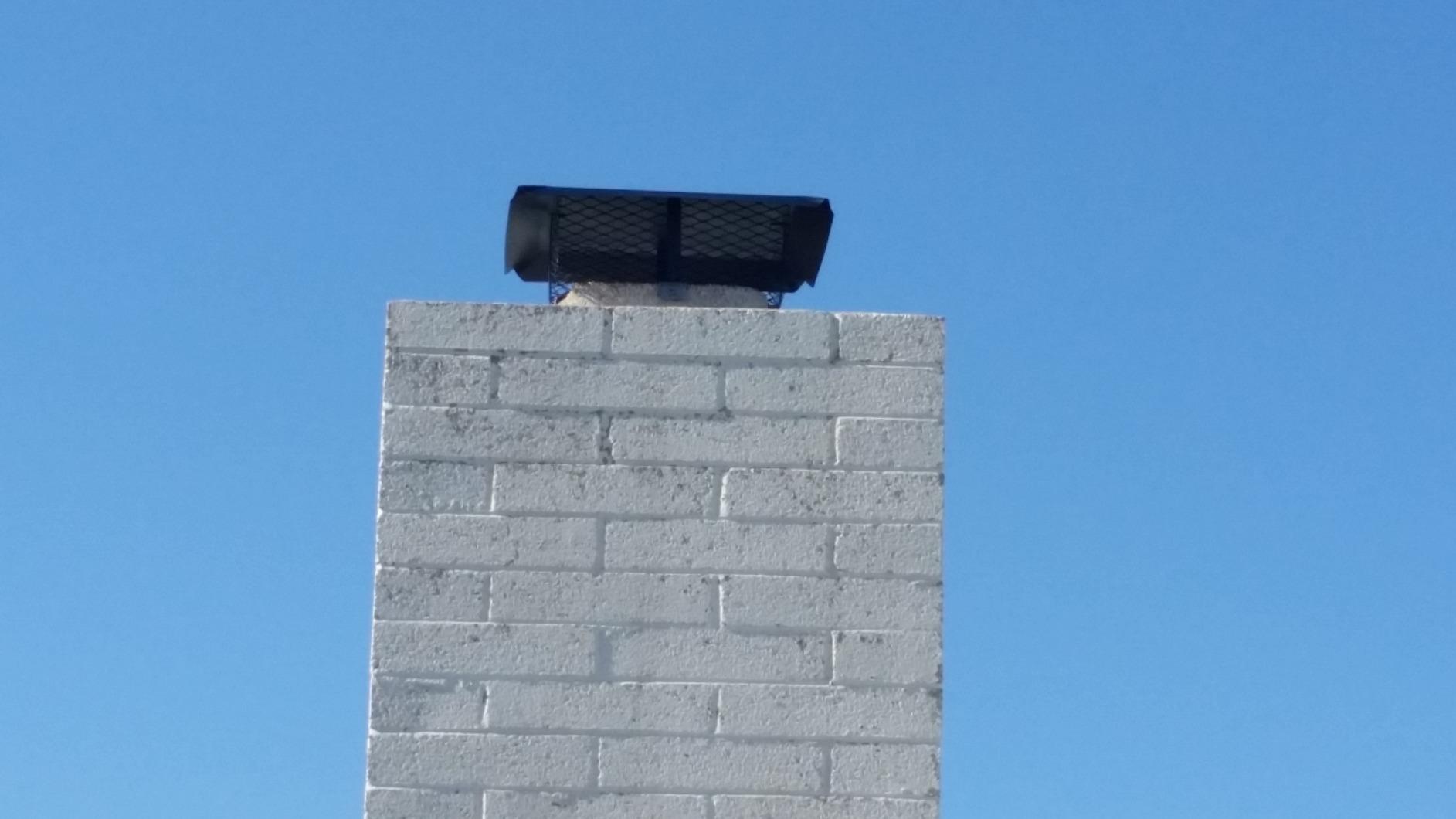 HY-C SCADJ-L Shelter Adjustable Clamp On Single Chimney Cover, Fits Outside Various Sizes of Existing Clay Flue Tile, Large, Black Galvanized Steel customer photo 2