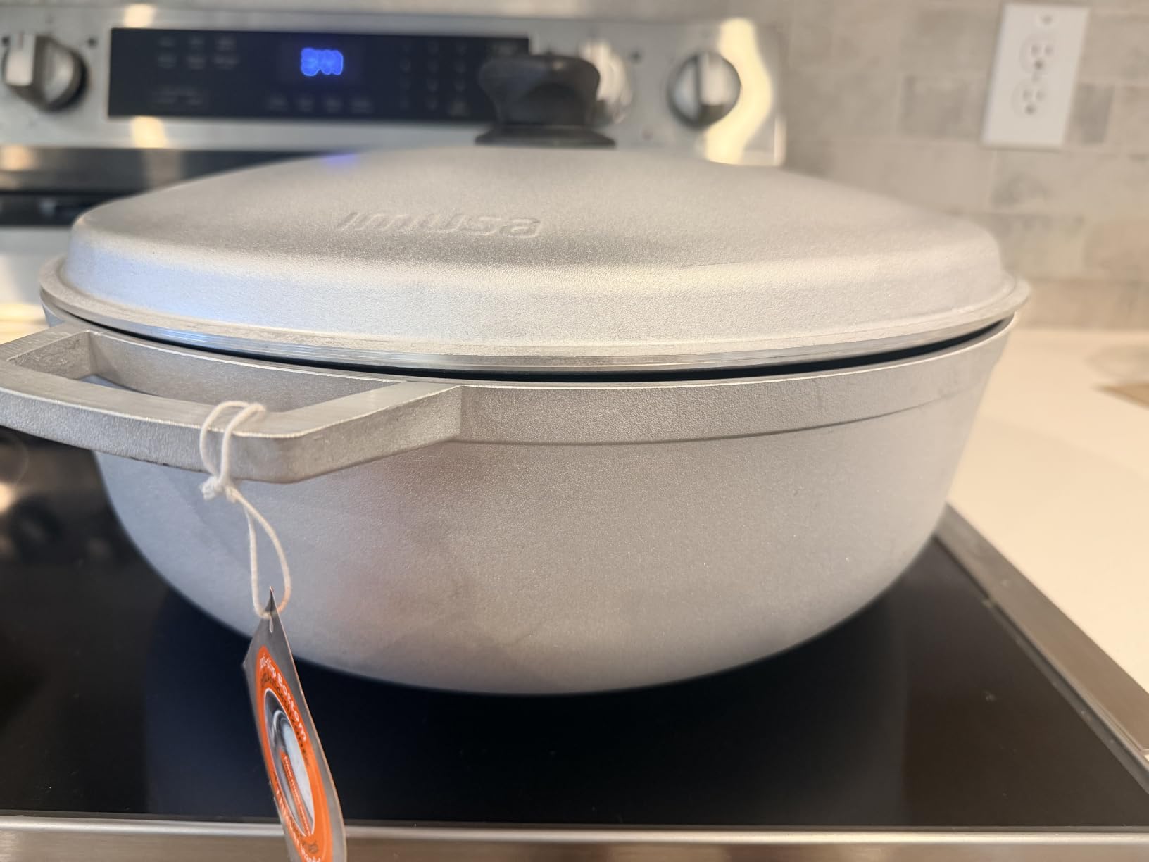 IMUSA 7.5 Quart Traditional Natural Made in Colombia Caldero with Lid for Cooking and Serving, Silver customer photo 2