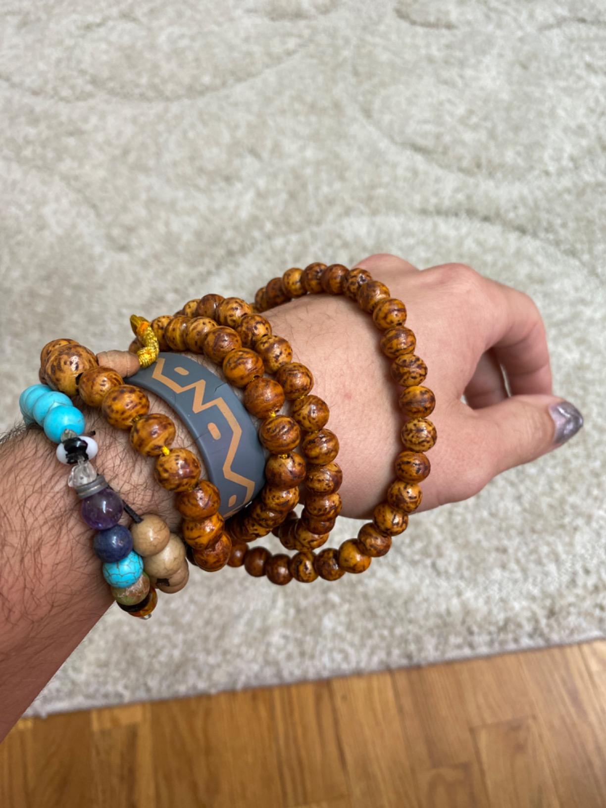 DharmaObjects Tibetan Buddhist Meditation 108 Beads Genuine Bodhiseed Mala for Compassion customer photo 2