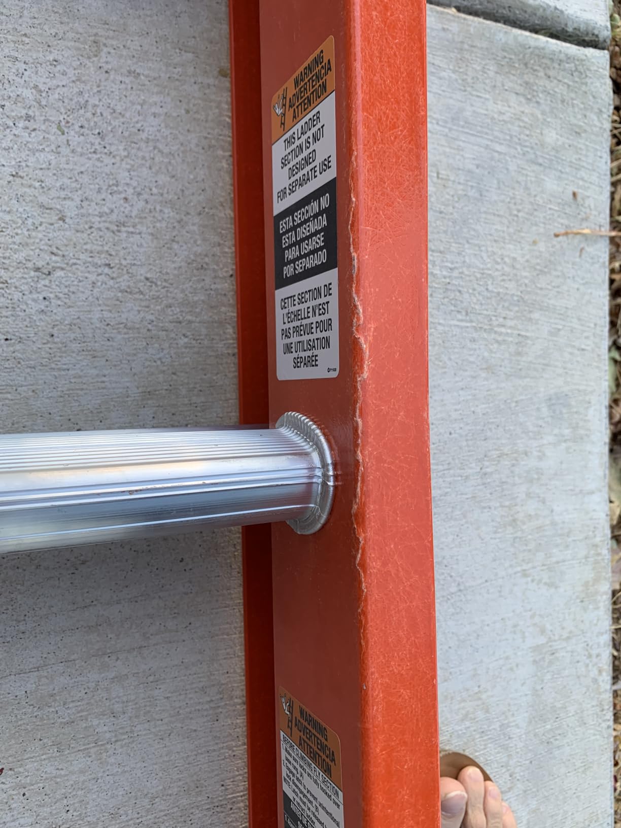 Louisville Ladder 24-foot Fiberglass Extension Ladder, 300-Pound Load Capacity, Type IA, FE3224 customer photo 2