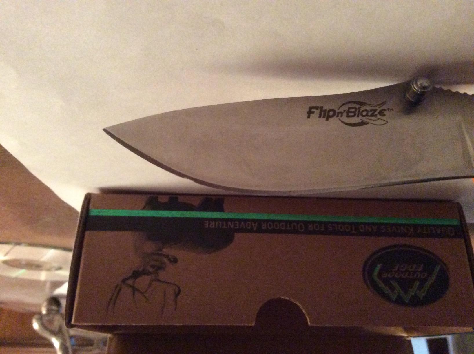 Outdoor Edge Swingblaze Double Blade Hunting Knife with Rotating Skinning & Gutting Blades, Nylon Sheath, (Blaze Orange, SZ-20N) customer photo 1
