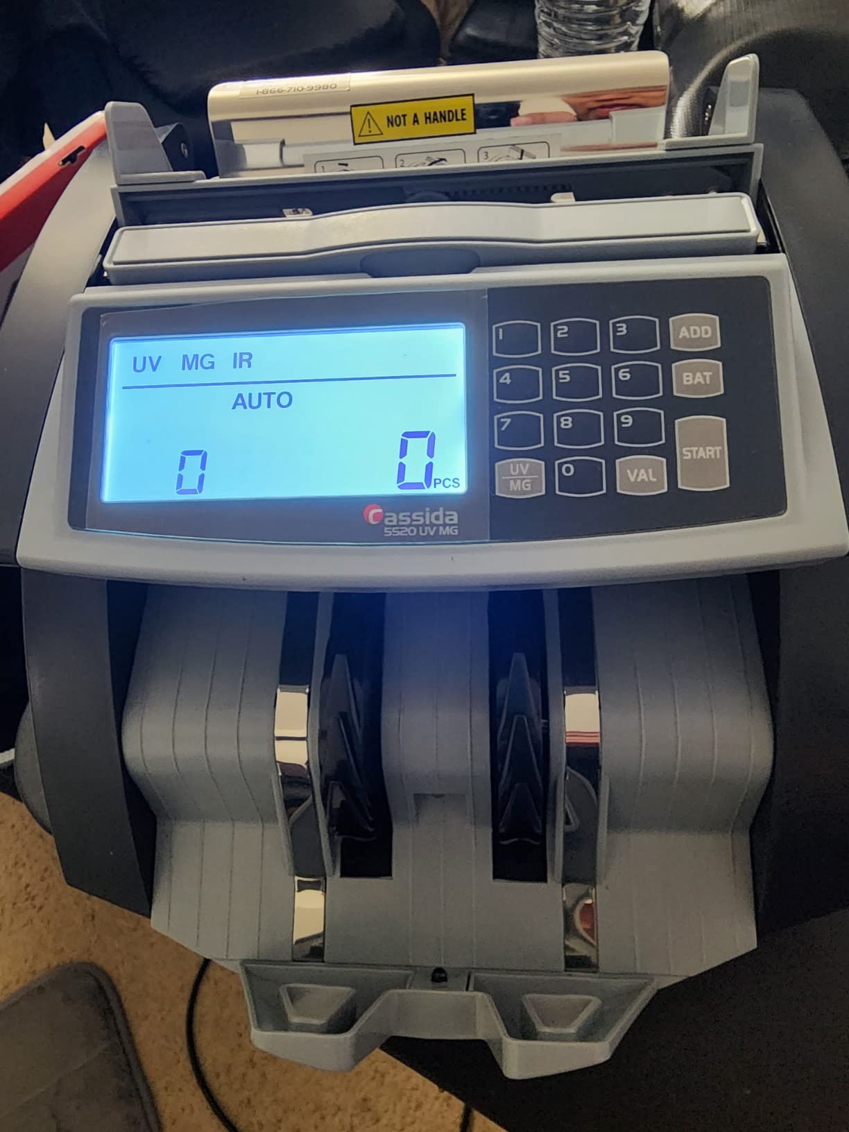 Cassida 6600 UV/MG - USA Business Grade Money Counter with UV/MG/IR Counterfeit Detection - Top Loading Bill Counting Machine w/ValuCount, Add and Batch Modes - Fast Counting Speed 1,400 Notes/Min customer photo 1