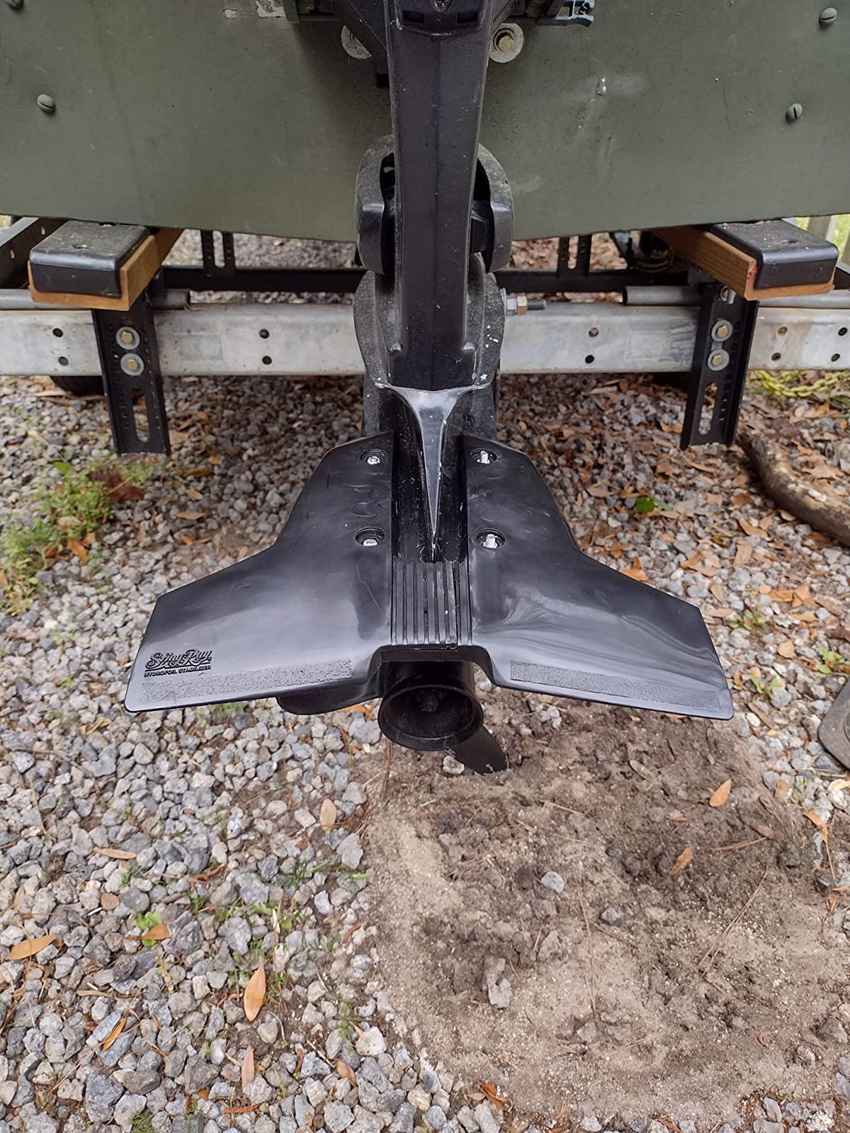 Classic Junior Hydrofoils for 9.9-40 hp (Black) - Best for Small Boats - Stabilizer Fins for Outboard/Outdrive Motors - Made in the USA customer photo 1