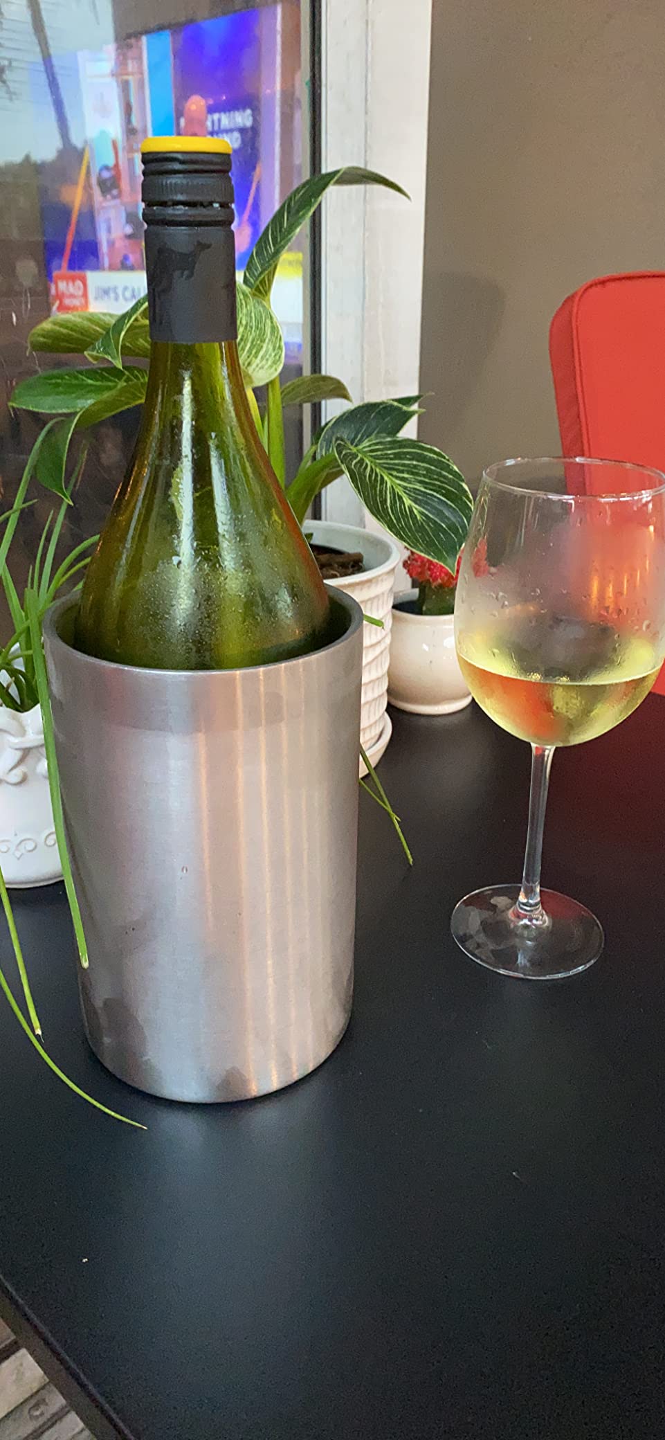 OGGI Stainless Steel Double Wall Wine Cooler - Insulated Tabletop Wine Chiller for White Wine & Champagne customer photo 1
