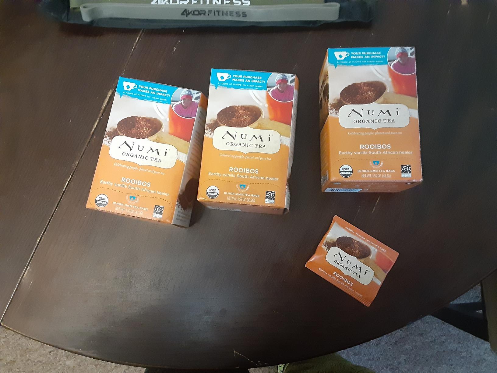 Numi Organic Rooibos Tea, 18 Herbal Tea Bags, Caffeine Free | South African Red Tea with Deep Earthy Vanilla Taste customer photo 1