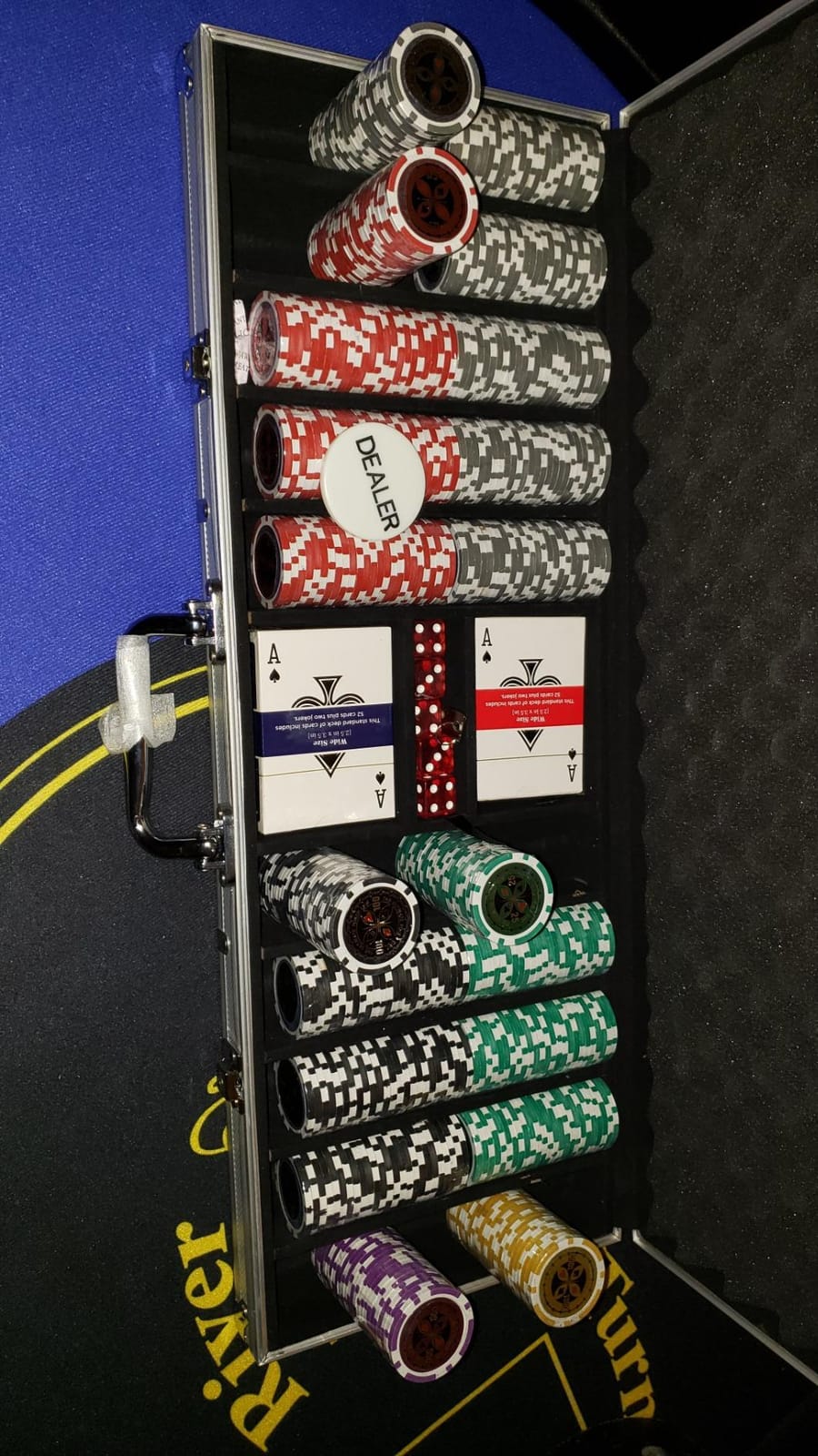 Brybelly 14 Gram 500 Count Poker Set - The Ultimate - 14G Clay Composite Chips with Aluminum Case, Playing Cards, Dealer Button for Poker, Texas Hold'em, Blackjack, Casino Games at Home customer photo 1