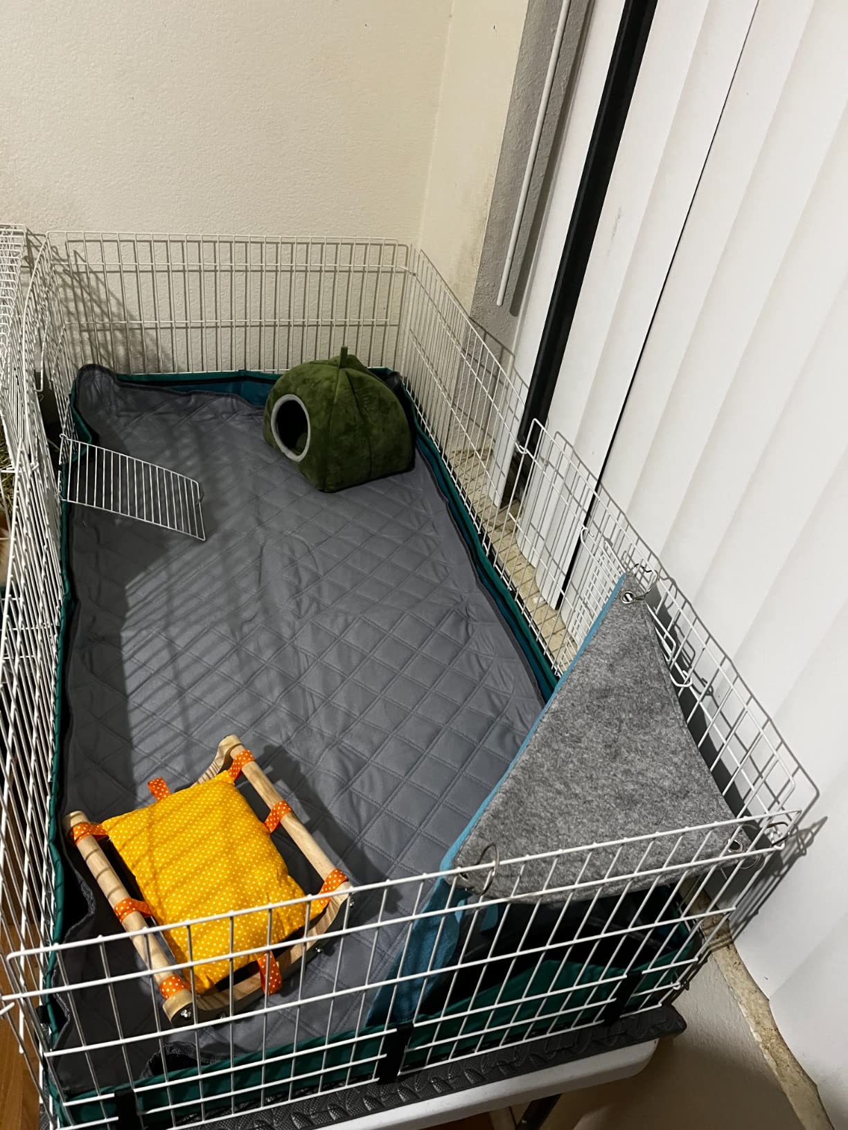 MidWest Homes for Pets Guinea Habitat Plus Cage, Includes Divider Panel and Hinged Top, Washable PVC Canvas Bottom, Expandable Small Animal Cage for Guinea Pigs, 171GHP customer photo 1
