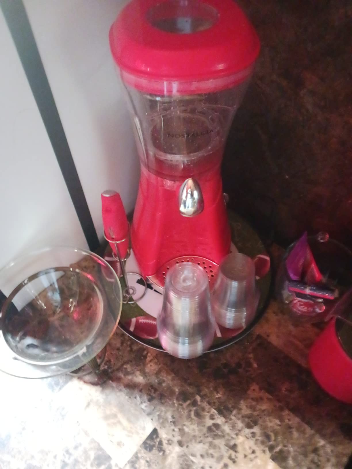 Nostalgia Margarita Machine - Blender for Smoothies, Margaritas, Daiquiris, and Slushies - Red - 64-Ounce customer photo 1