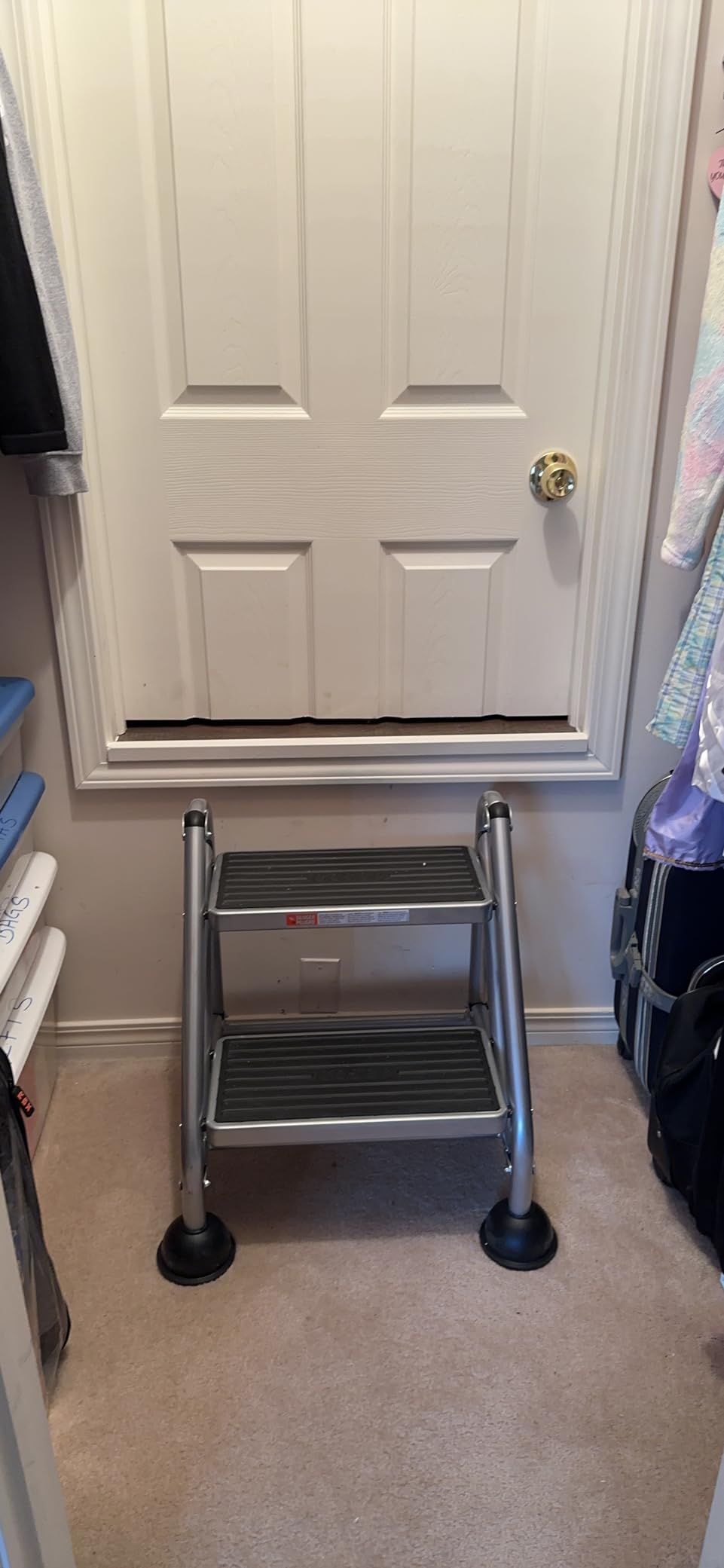Cosco 3-Step Rolling Step Ladder, Grey customer photo 1