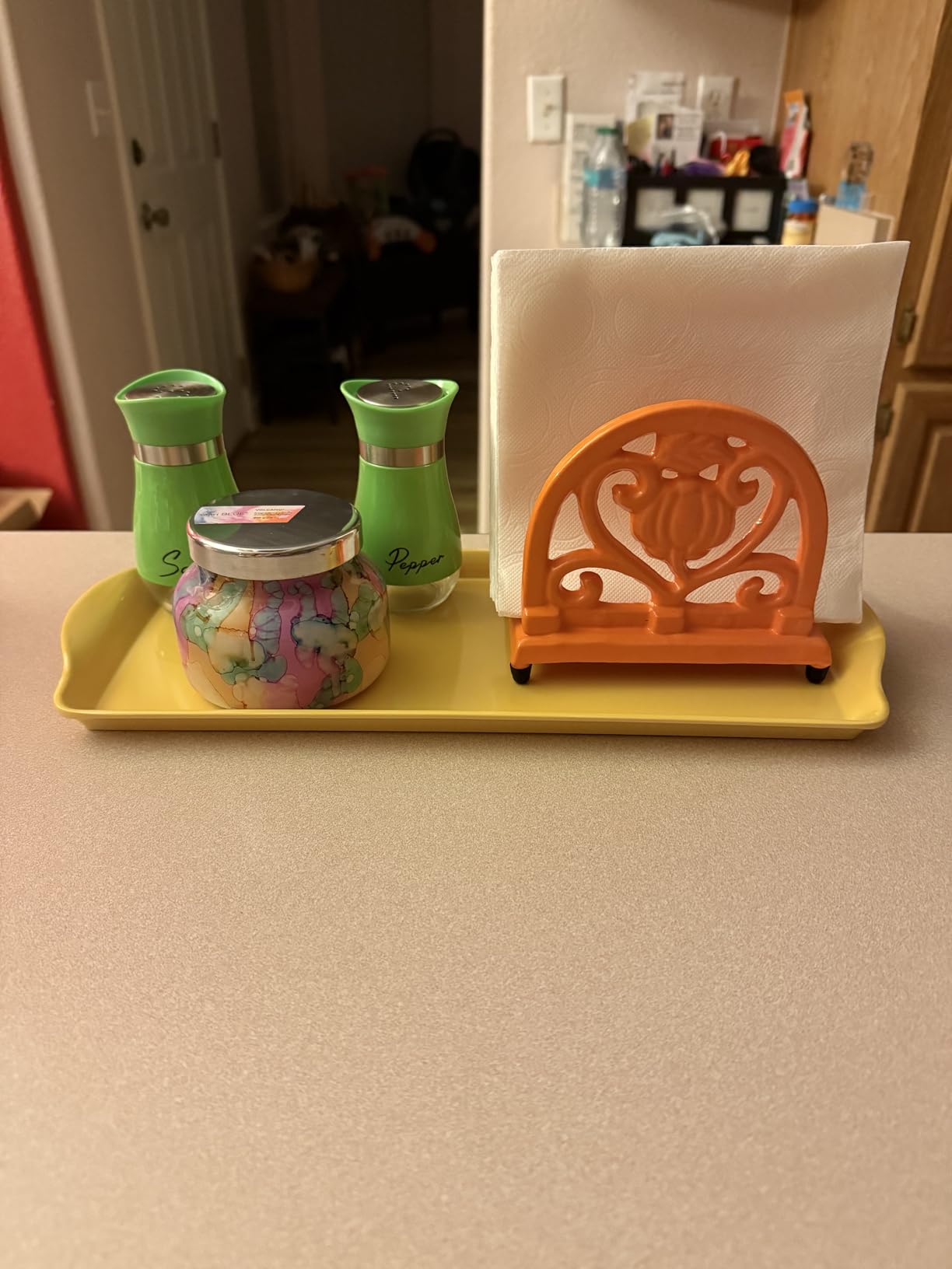 Reston Lloyd Melamine Plastic Tidbit Tray, BPA-Free, Food Safe, Multipurpose Platter Serving Tray, Turquoise customer photo 2