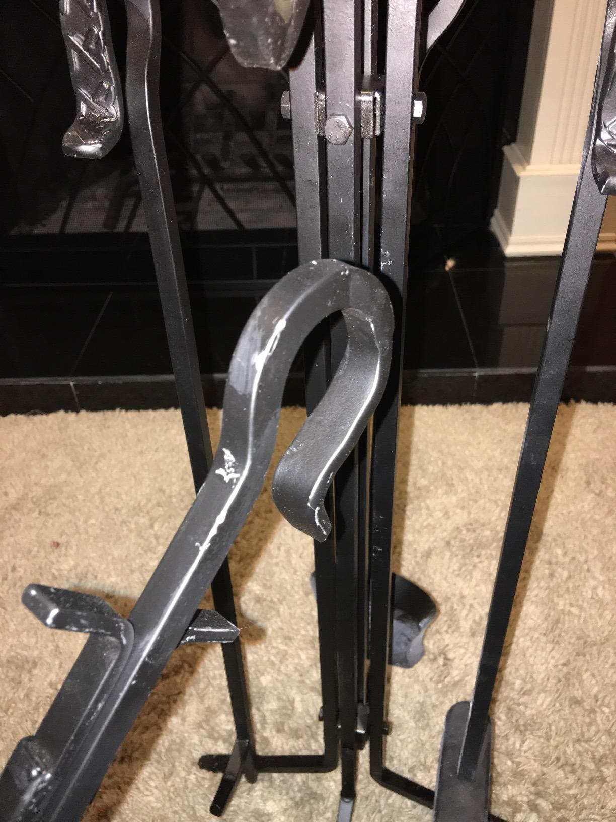 UniFlame 5-Piece Black Wrought Iron Fireplace Tools Set (F-11140) customer photo 2