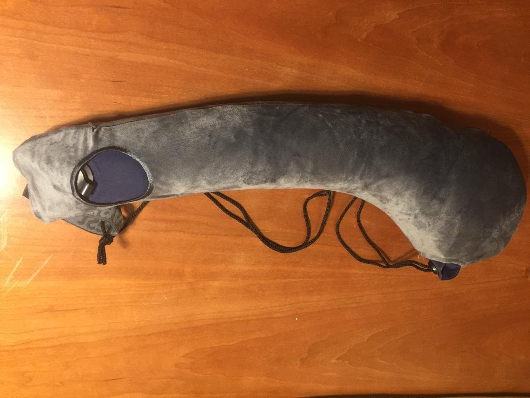 TravelRest Ultimate Inflatable Travel Pillow for Neck and Body - Grey | Inflatable Travel Essential, Upper Compact Support, Sleeping Accessories For Road Trip and Long Flight Comfort, Lightweight customer photo 2