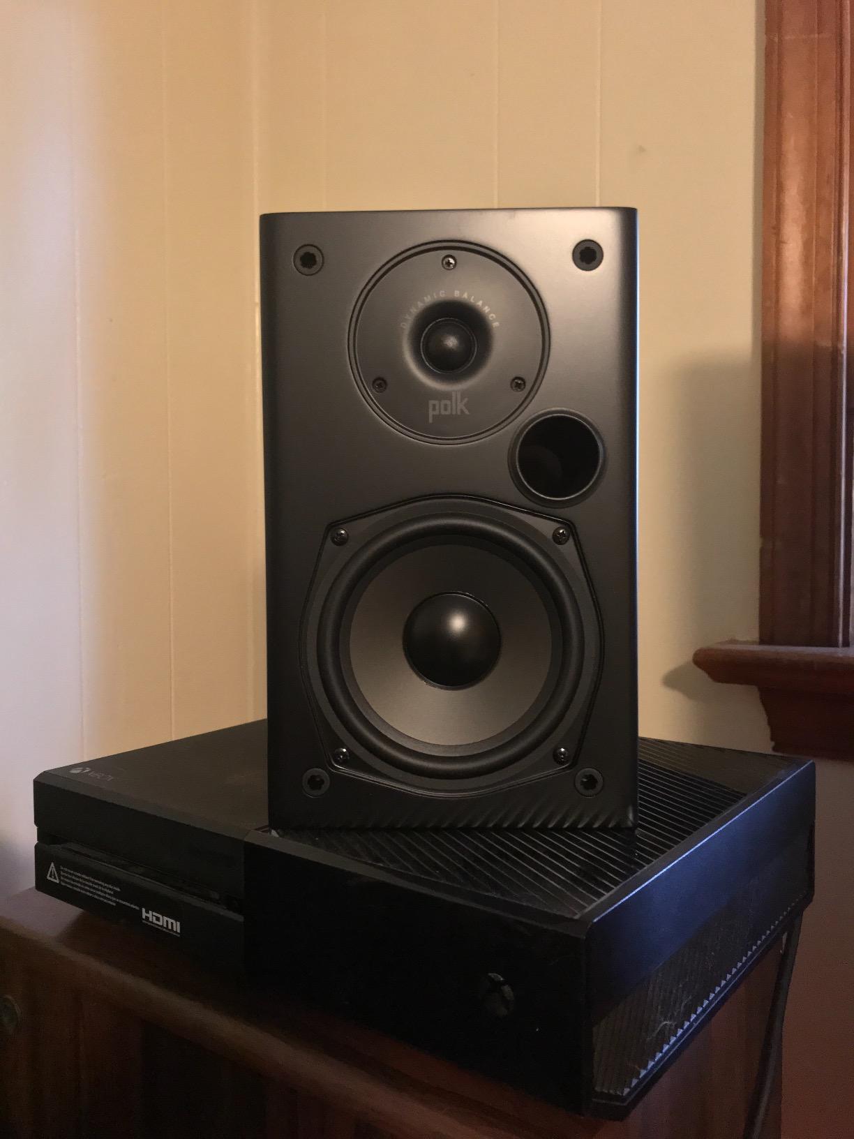 Polk Audio T15 100 Watt Home Theater Bookshelf Speakers (Pair, Black) customer photo 1