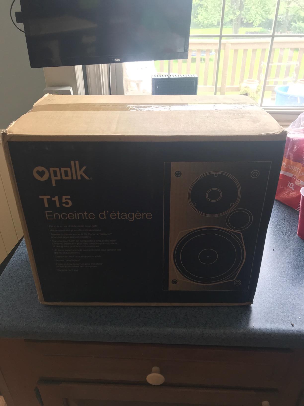 Polk Audio T15 100 Watt Home Theater Bookshelf Speakers (Pair, Black) customer photo 2