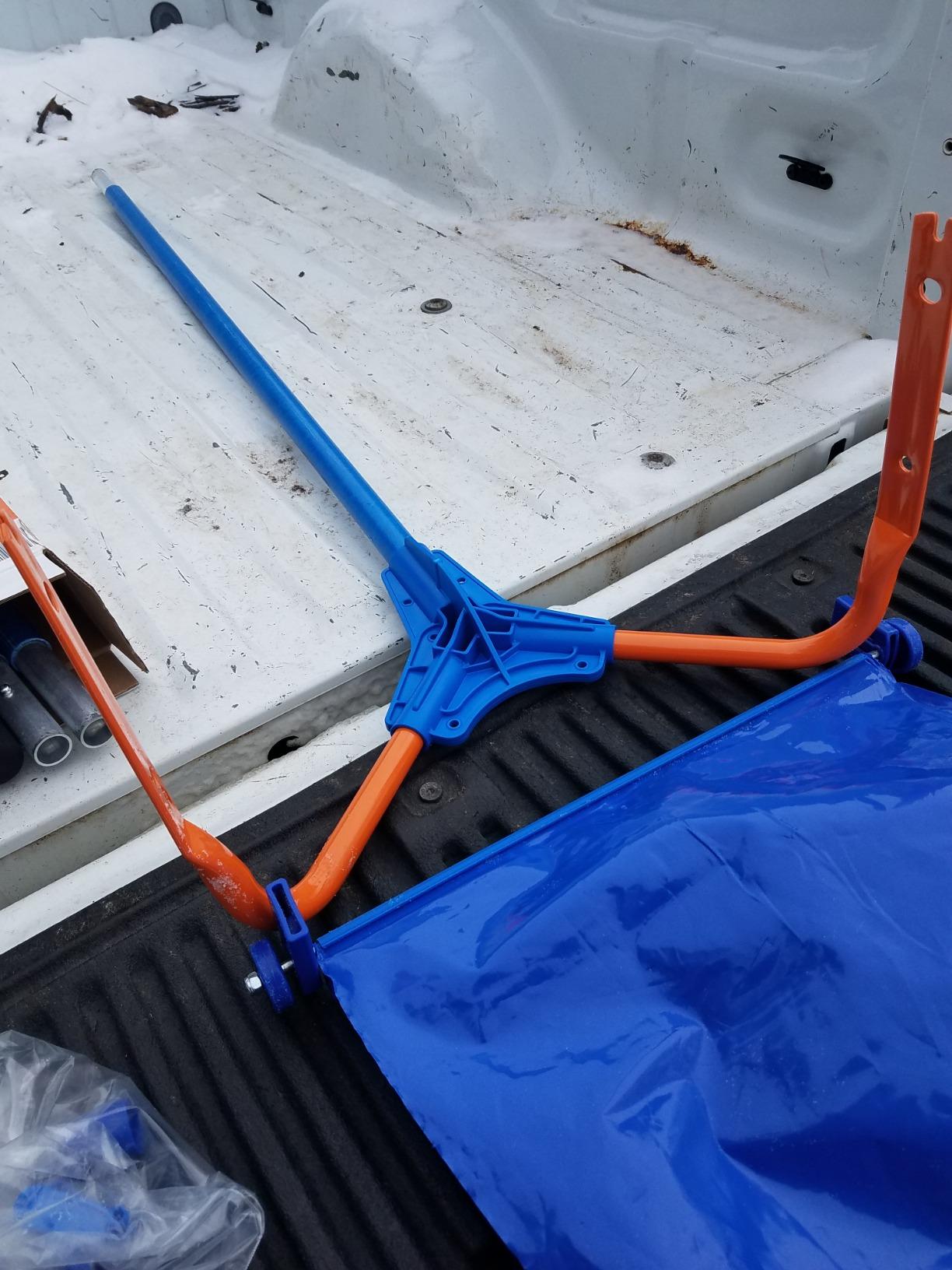 Avalanche! Roof Snow Rake, Snow Removal Tool, Assembled in the USA | 15 1/2 Ft Fiberglass Pole, 17 Inch x 12 Ft Slide, 1 1/2 Inch Wheels for Asphalt Shingle Roofs, AVA500 customer photo 2