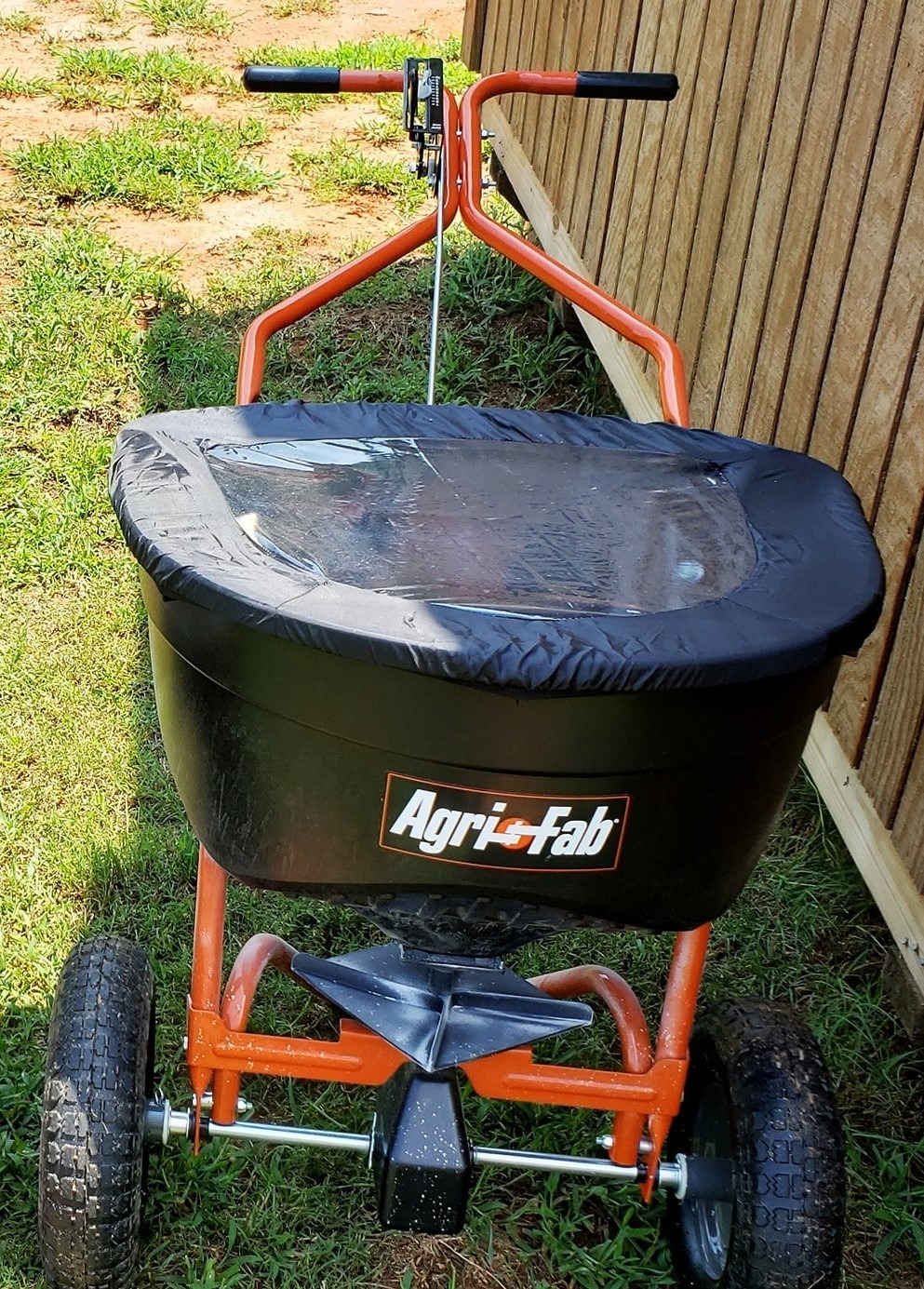 Agri-Fab 45-0462 Push Broadcast Spreader, Orange & Black, 130-lb Capacity customer photo 1
