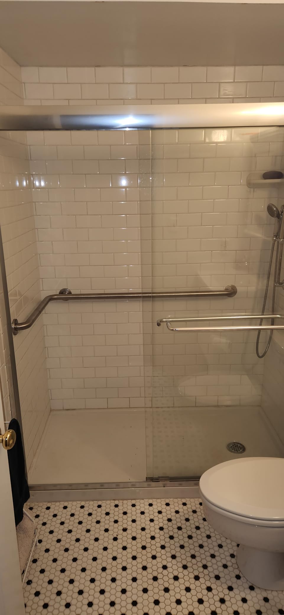 Moen 8996 Home Care Concealed Screw L-Shaped Bathroom Safety Grab Bar, 24-Inch x 48-Inch, Peened Stainless Steel customer photo 1