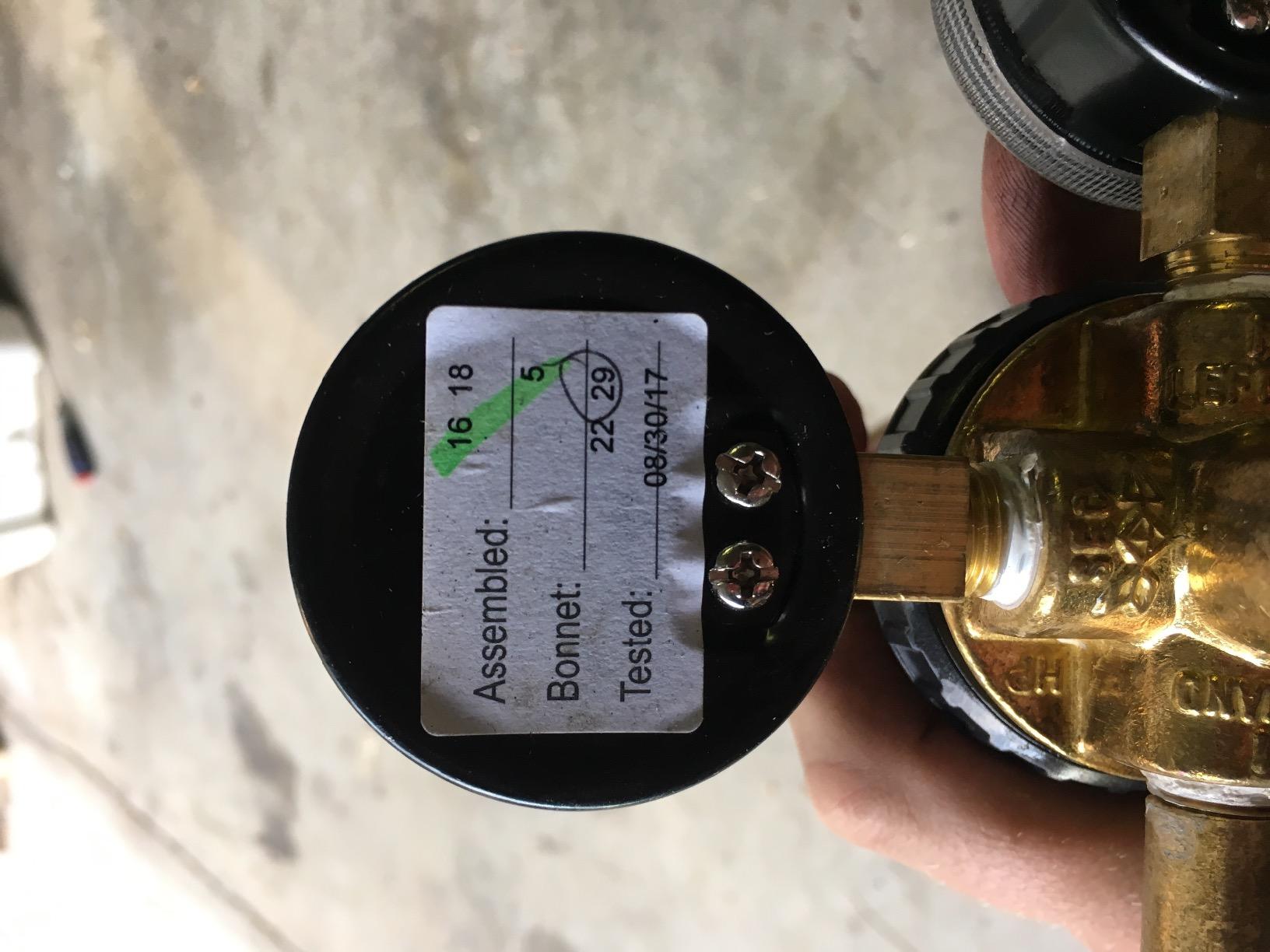 Taprite T742HP Primary Double Gauge CO2 Regulator, Brass customer photo 1