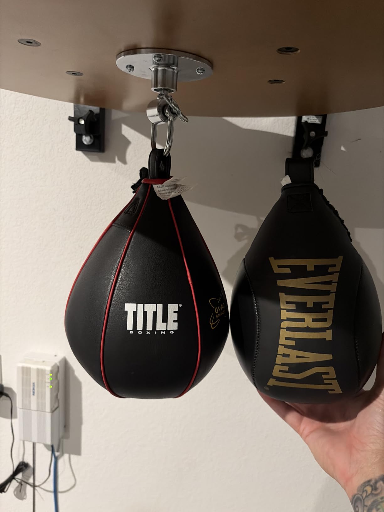 TITLE Boxing Gyro Balanced Leather Speed Bag: Speed Bag for Boxing, Speedbag, Speed Bags, Boxing Speed Bag, Title Speed Bag, Boxing Bag, Boxing Equipment, Punching Bag customer photo 1