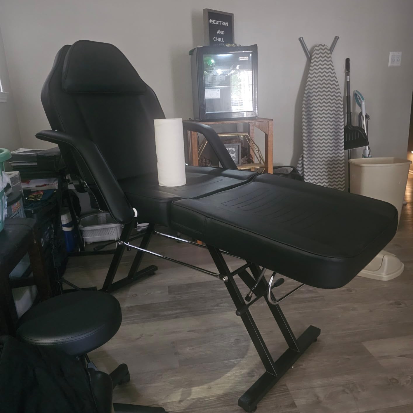 Best Choice Products 71in 3-Section Multipurpose Massage Bed, Spa & Salon Facial, Tattoo Chair w/Hydraulic Stool, Removable Headrest, Facial Cradle, Towel Hanger - Black customer photo 2
