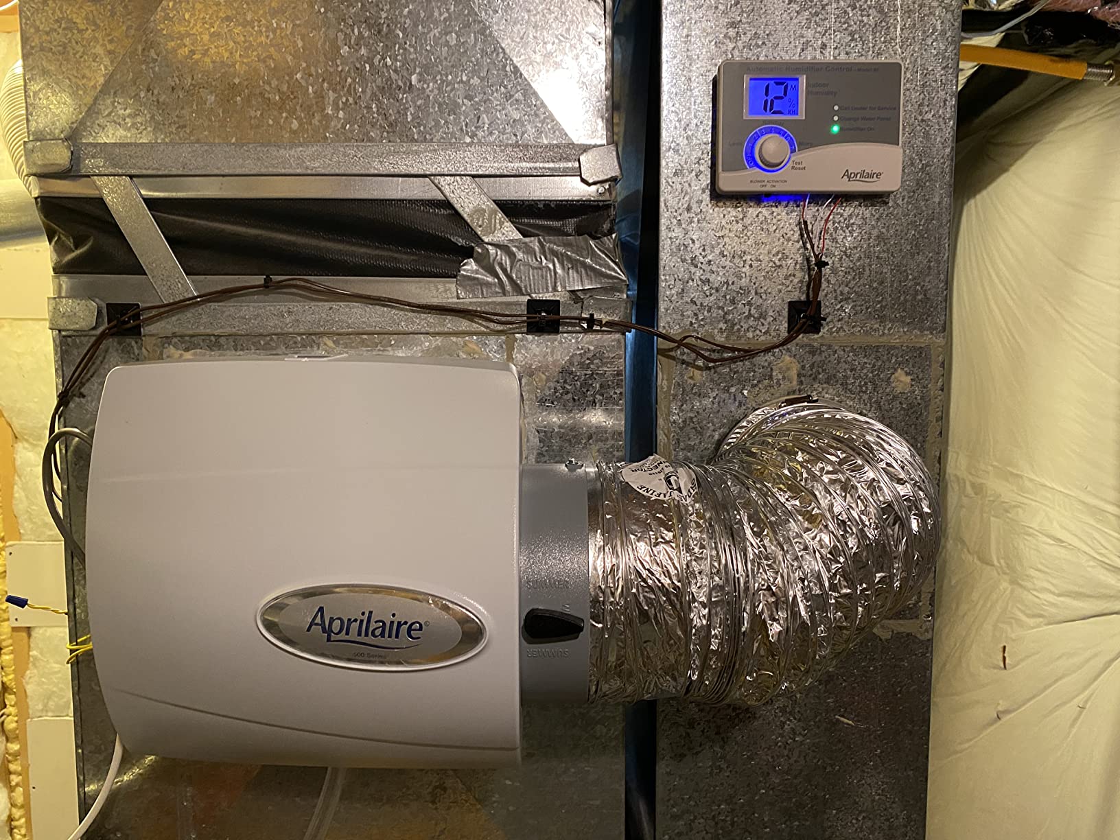 AprilAire 500 Whole-House Humidifier, Automatic Compact Furnace Humidifier, Large Capacity Whole-House Humidifier for Homes up to 3,600 Sq. Ft., White customer photo 1