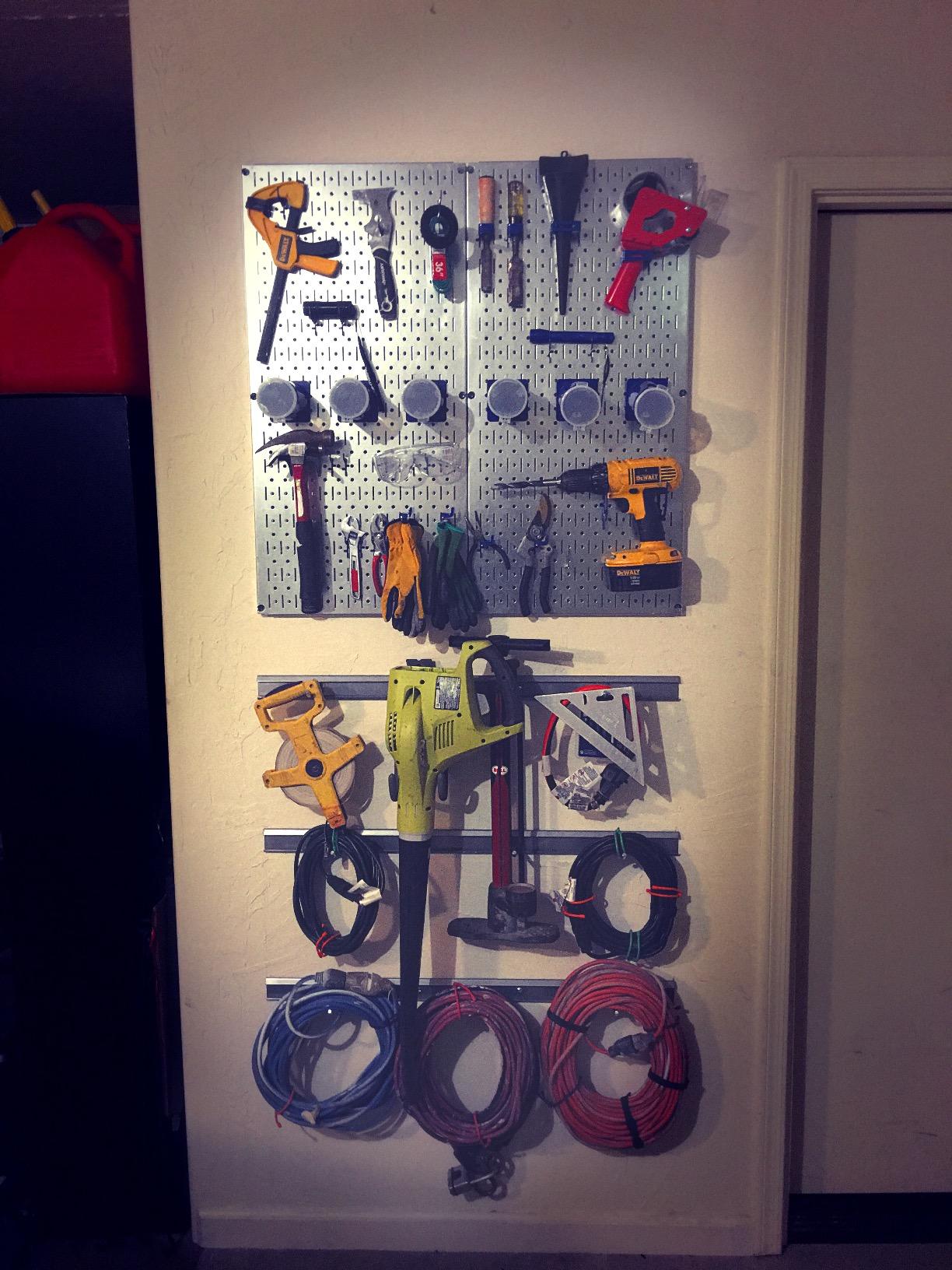 Wall Control KT-200-DLX Blue Slotted Metal Pegboard Hook Kit for Storage & Organization - Deluxe Assortment, 50 lbs Capacity, Made in USA customer photo 2